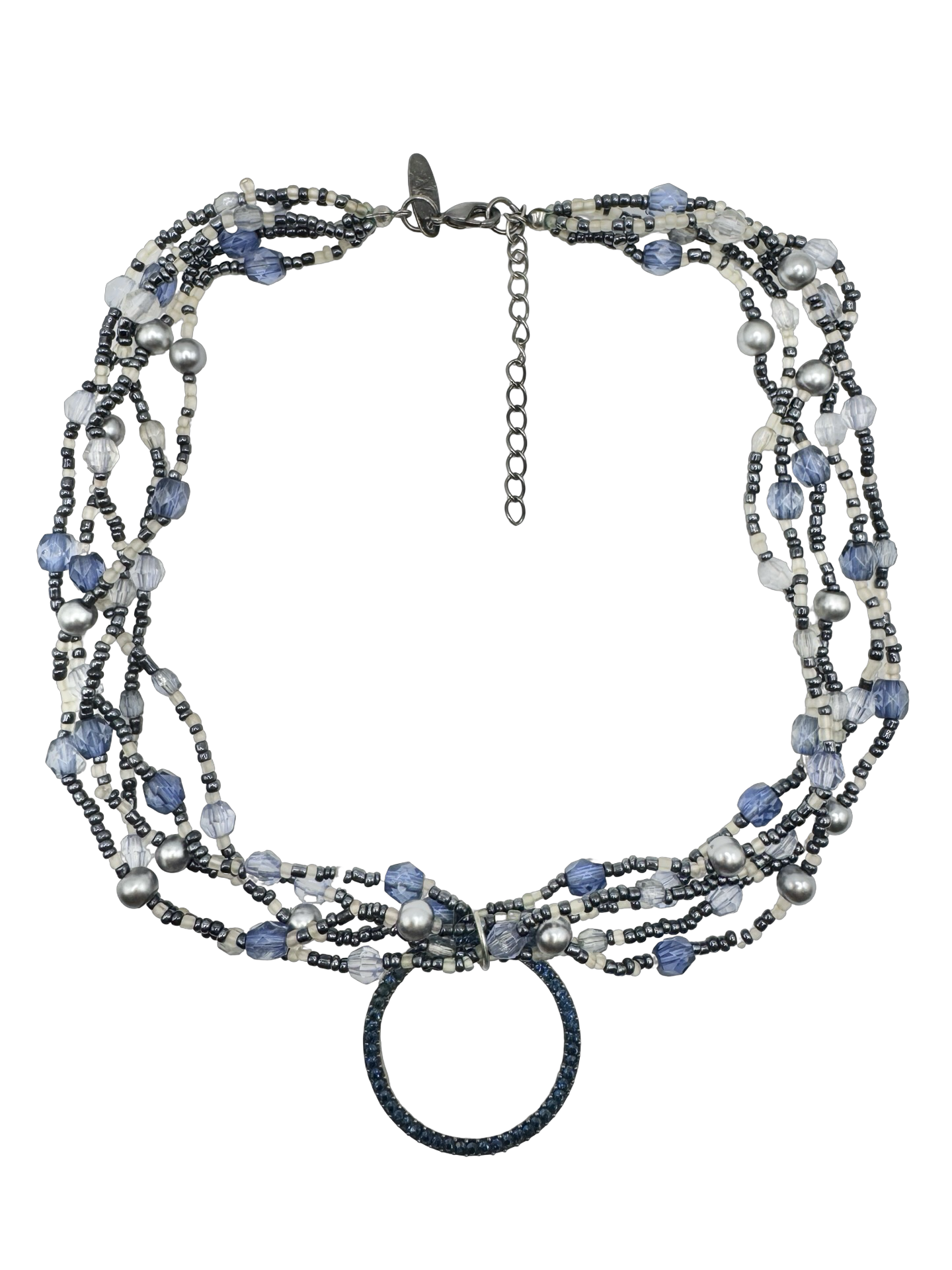 Vintage Y2K Midnight Tide Multi Strand Necklace