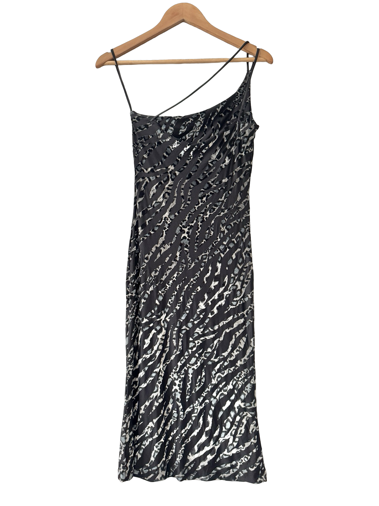 Vintage 90s Midnight Safari Midi Dress (S/M)