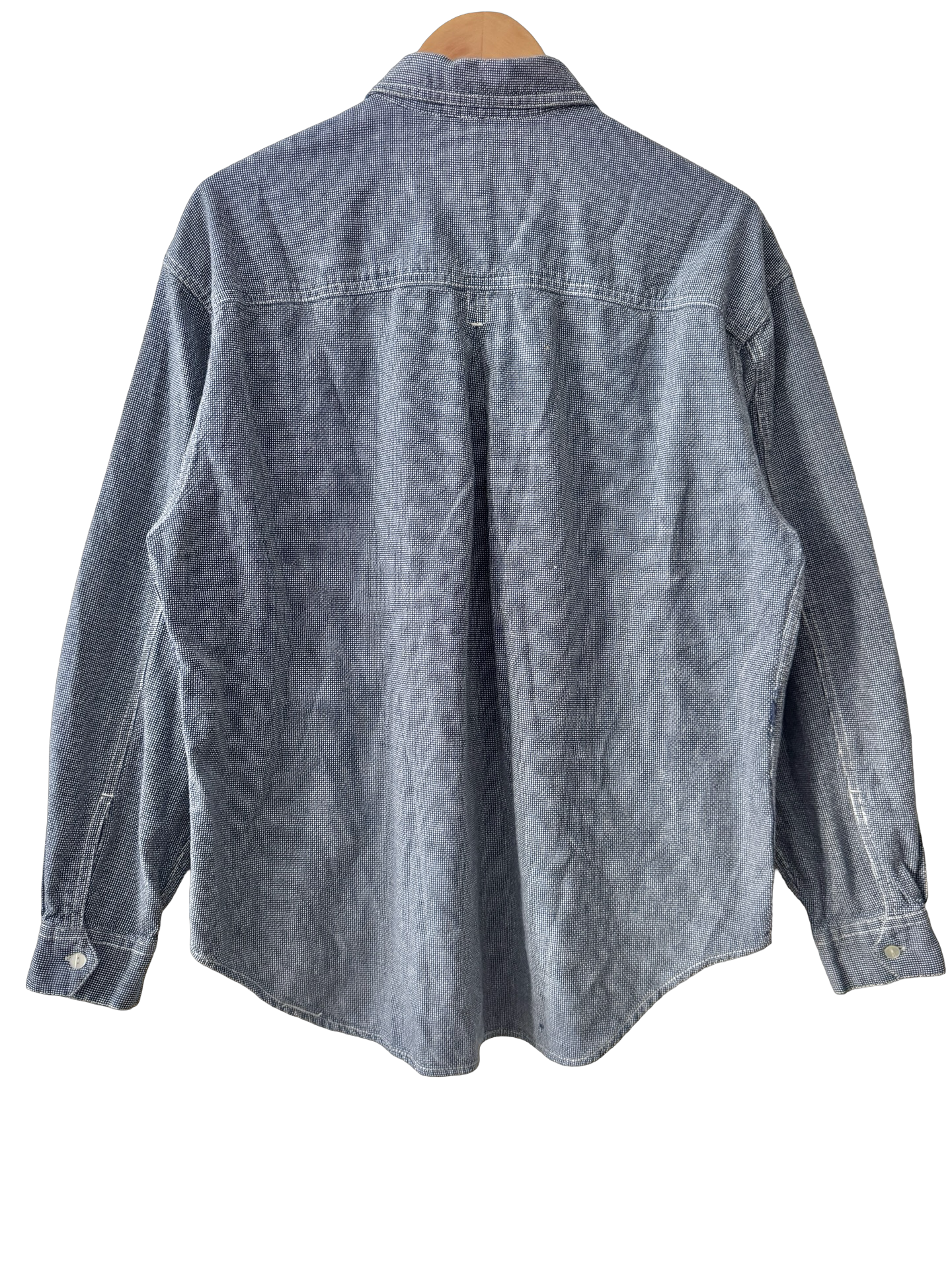 Vintage 90s Blue Haze Denim Button Up Shirt (L/XL)