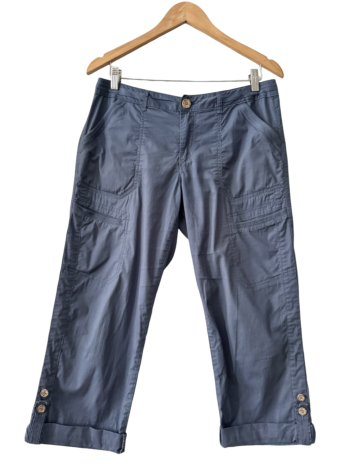 Vintage Y2K Slate Utility Capris (M)