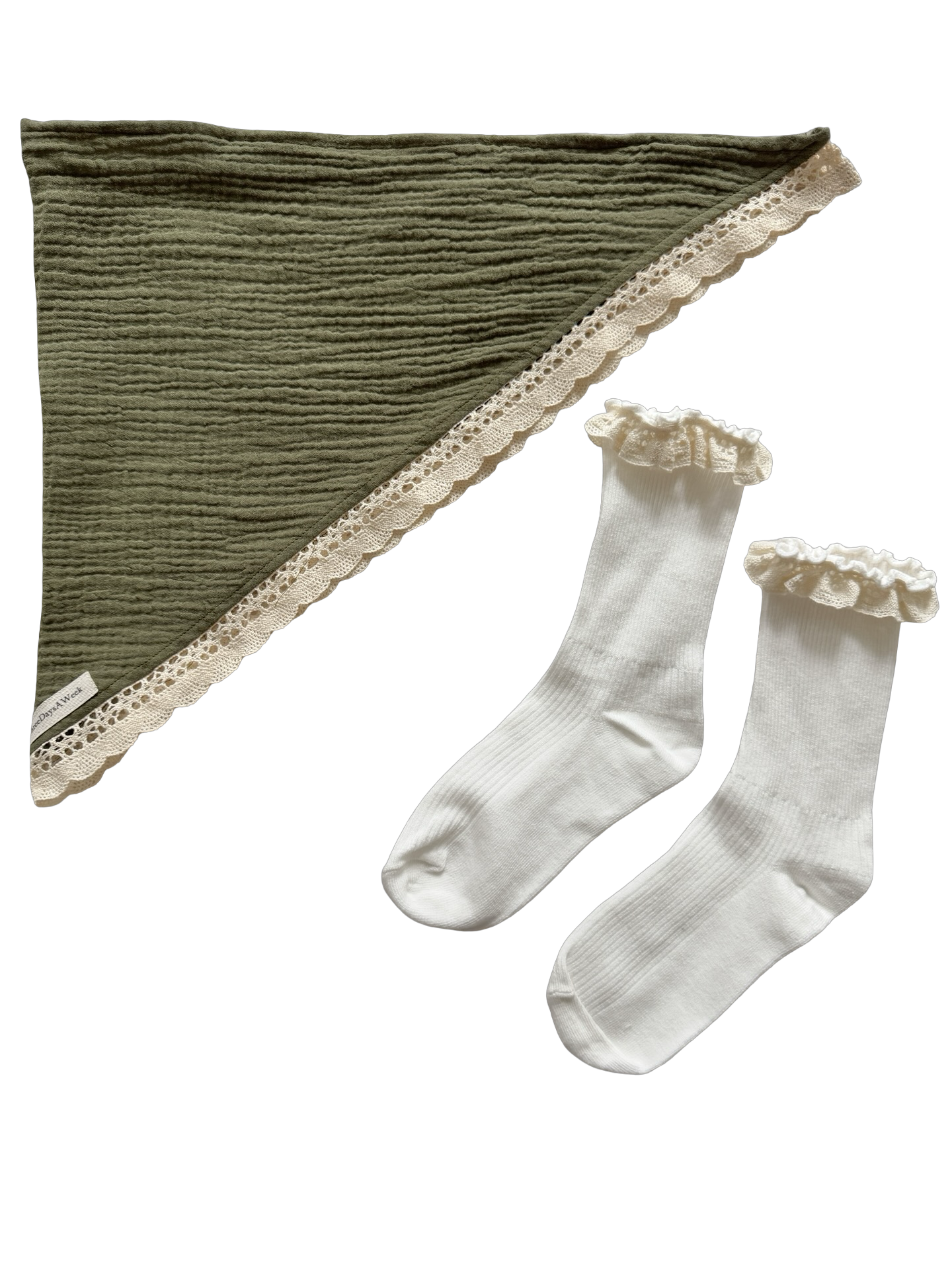 Olive Grove Lace Hair Scarf