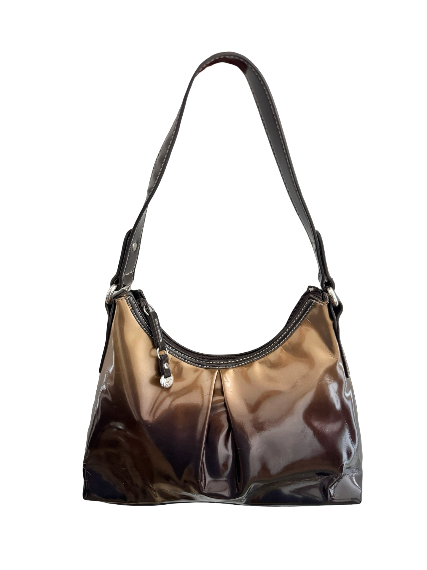Vintage Y2K Mocha Glaze Patent Shoulder Bag