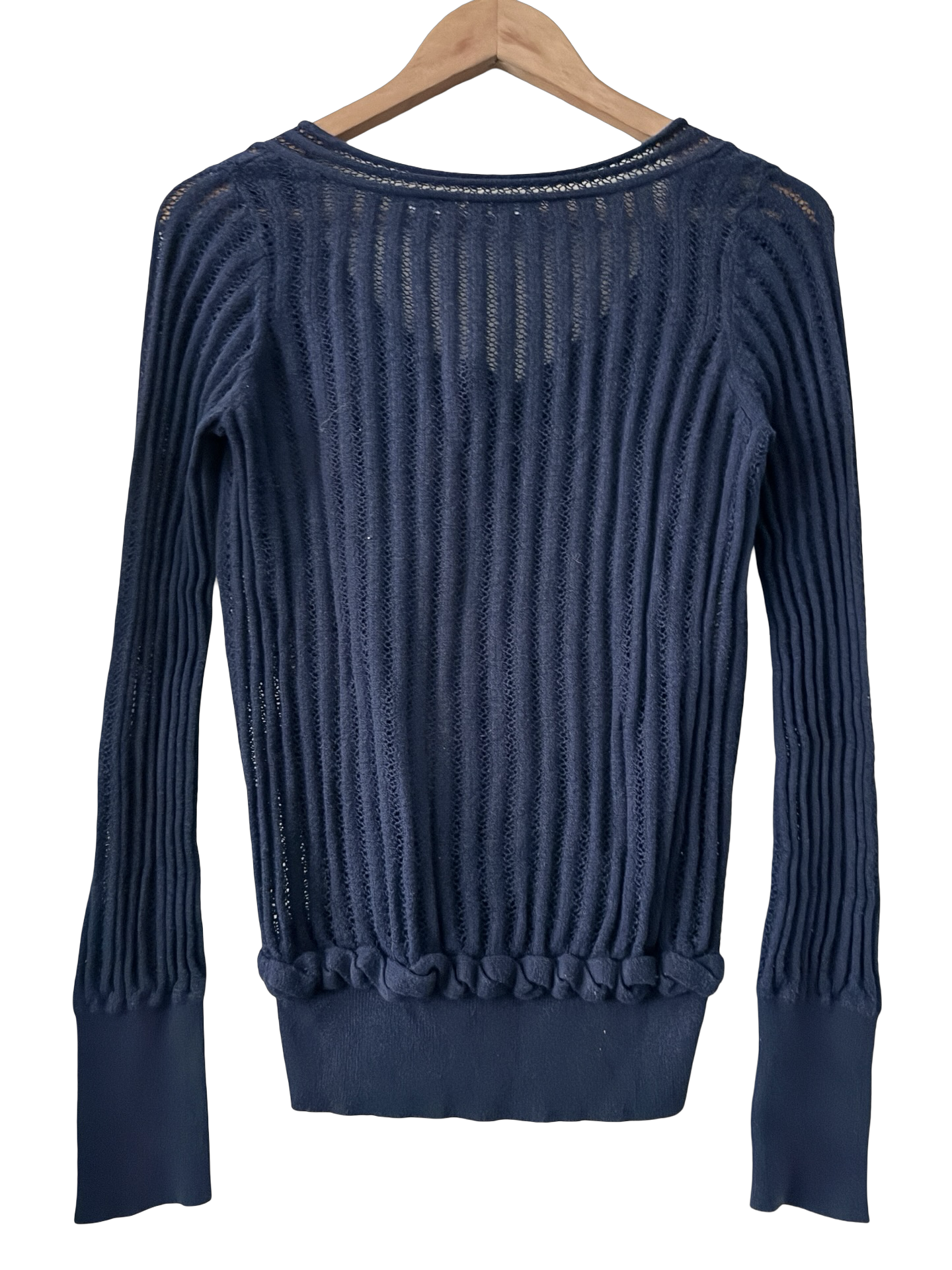 Vintage Y2K Storybook Cashmere Pointelle Knit (S-M)