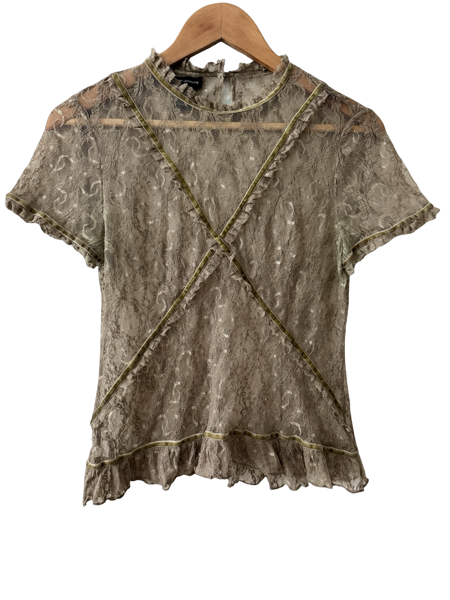 Vintage Y2K Woodland Lace Fairy Top (M)
