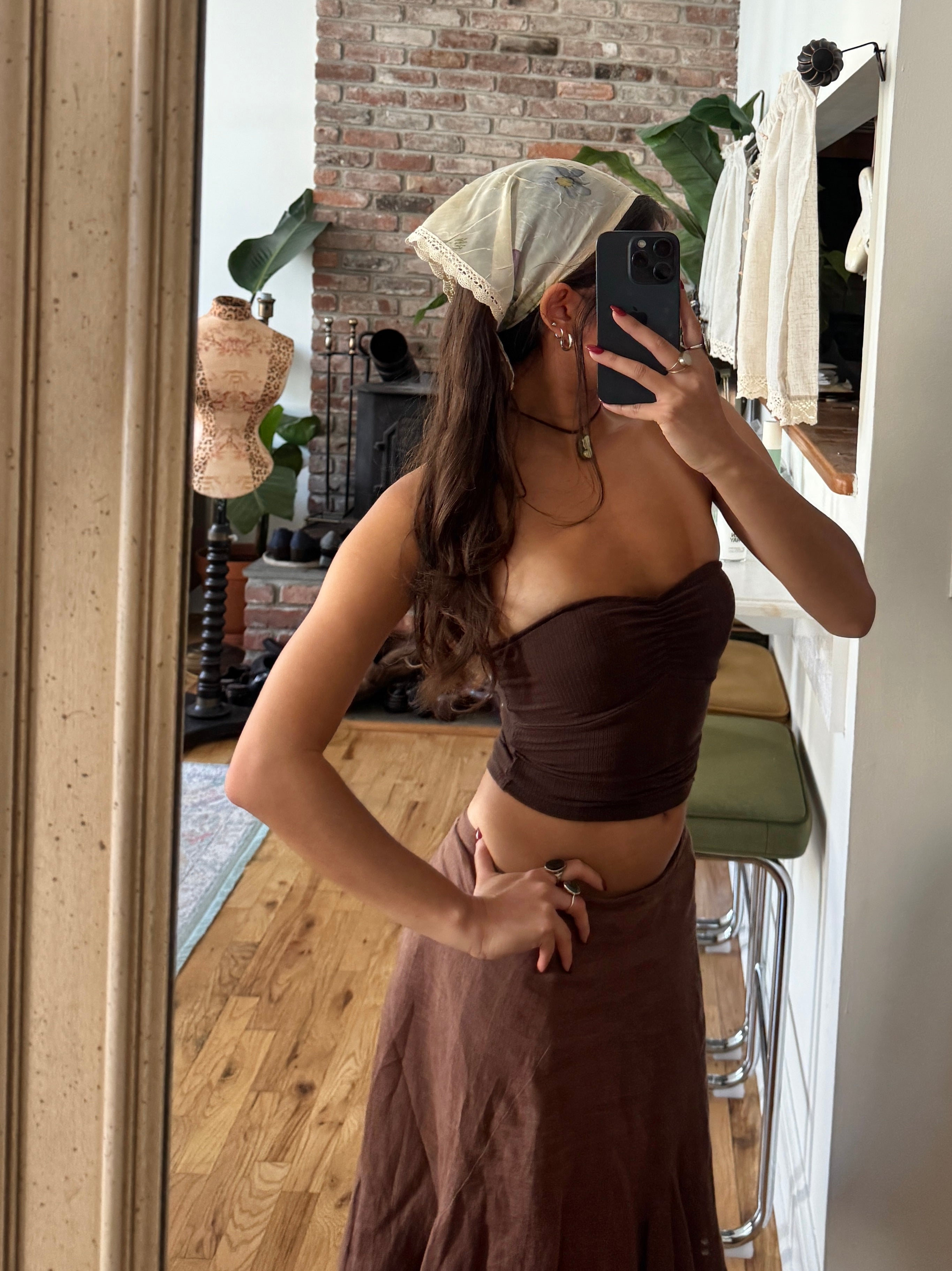 Faded Garden Lace Hair Scarf