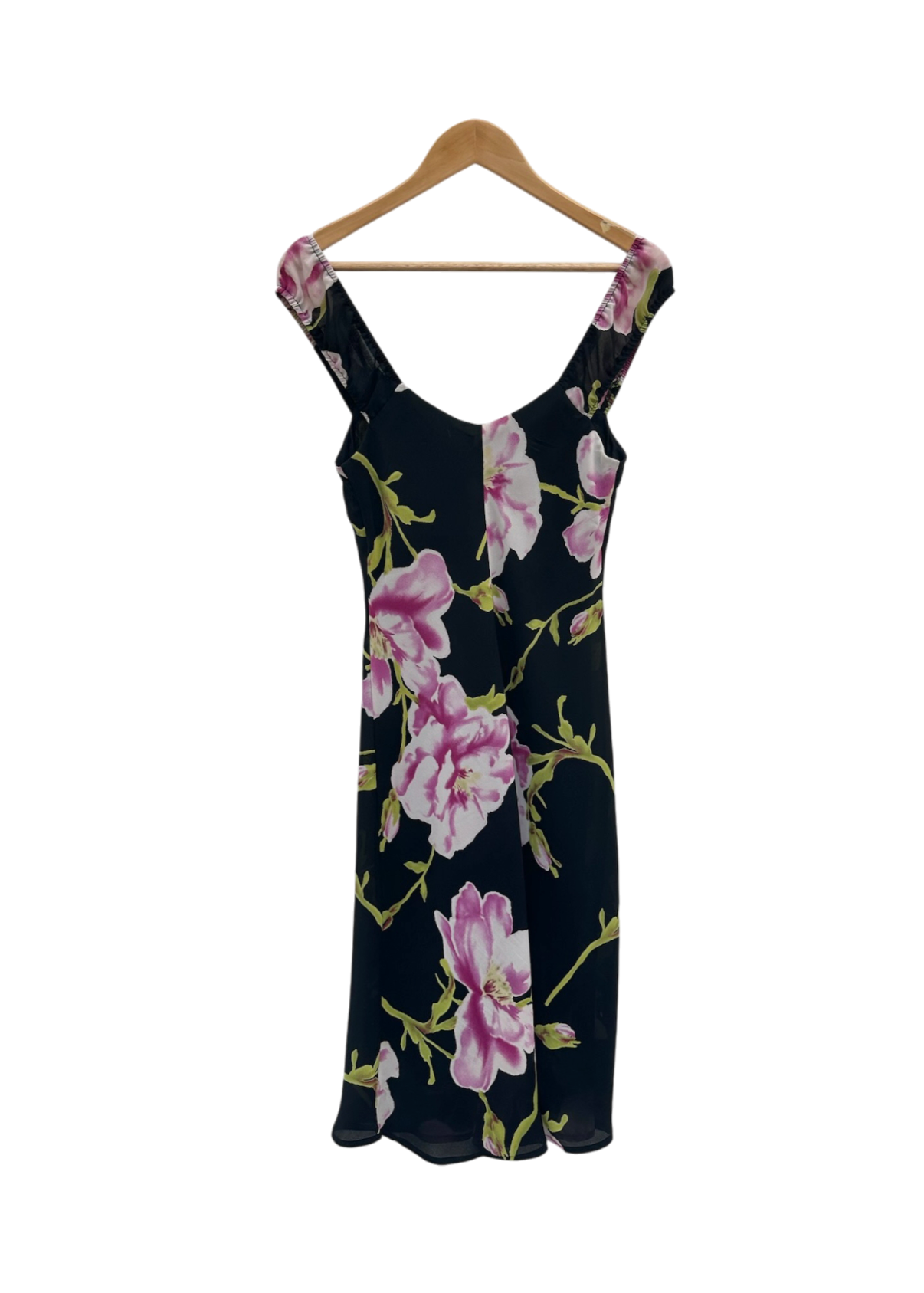 Vintage 90s Retro Floral Midi Dress (M)