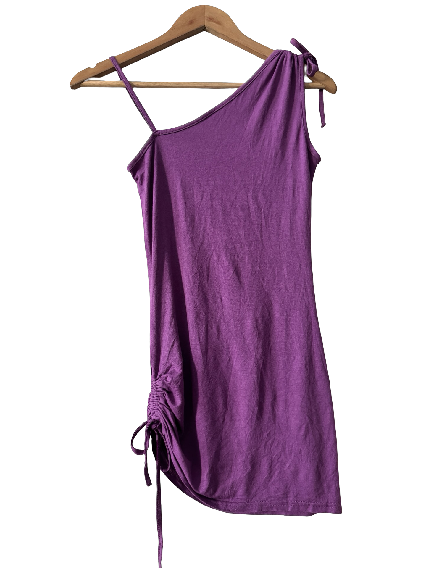 Vintage Y2K Lilac Butterfly Garden Asymmetrical Top (S)