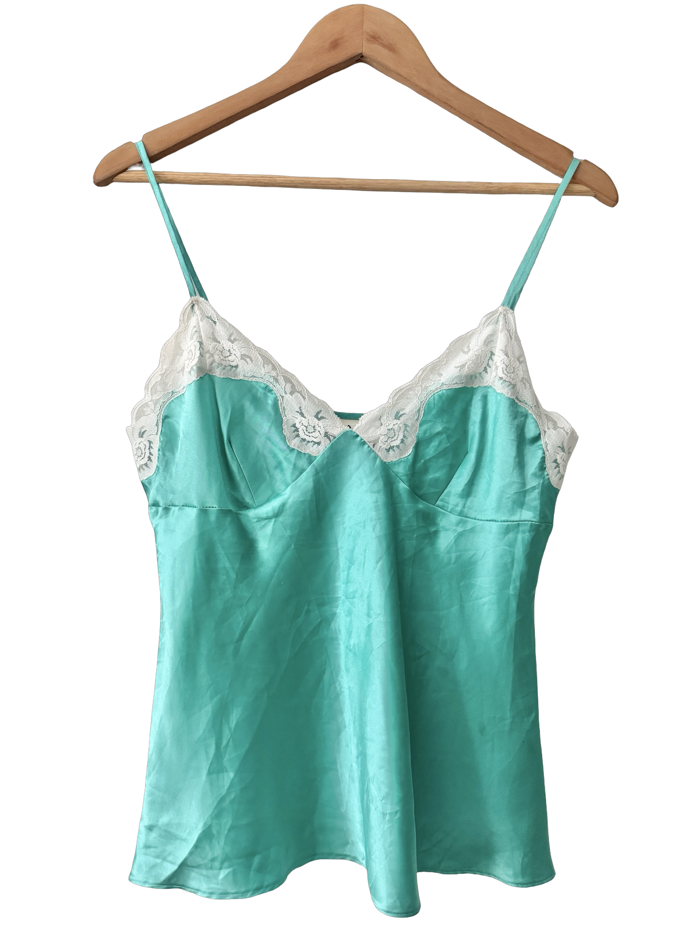 Vintage Y2K Mermaid Lagoon Satin Cami (M)