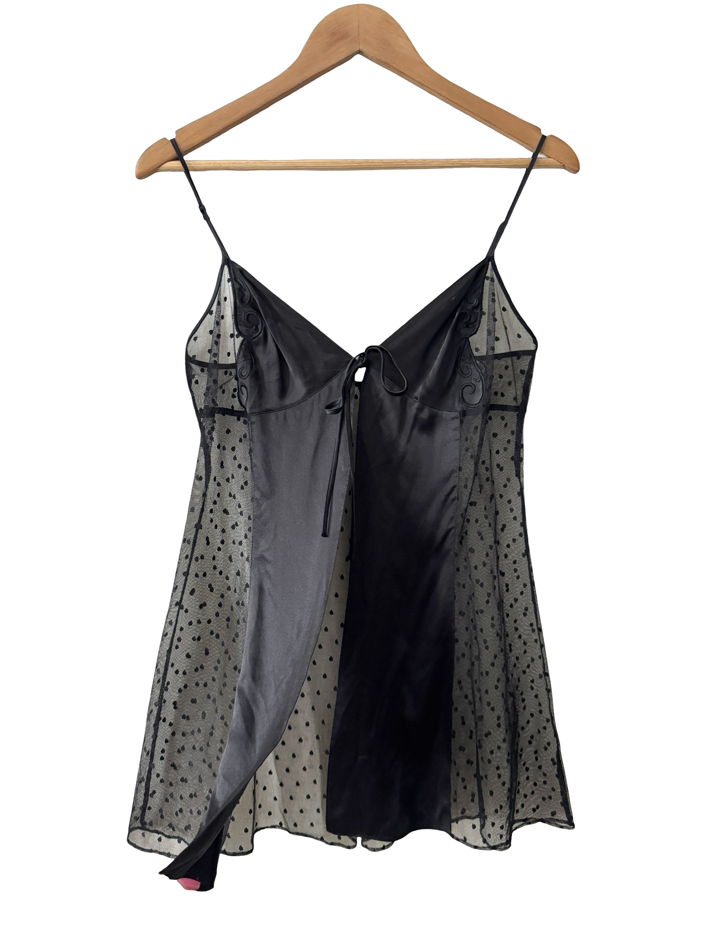 Vintage Y2K Midnight Mesh Split Cami (M)