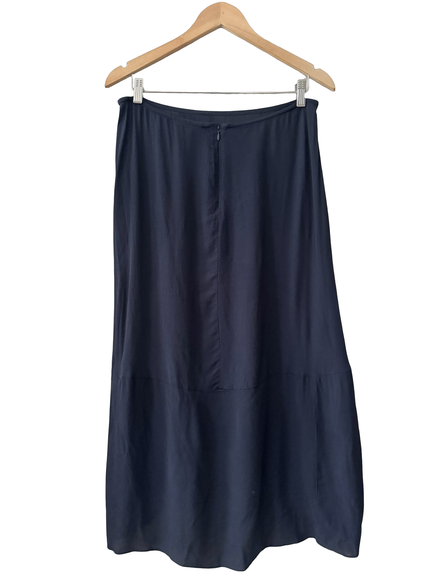 Vintage DKNY Draped Ink Midi Skirt (M)