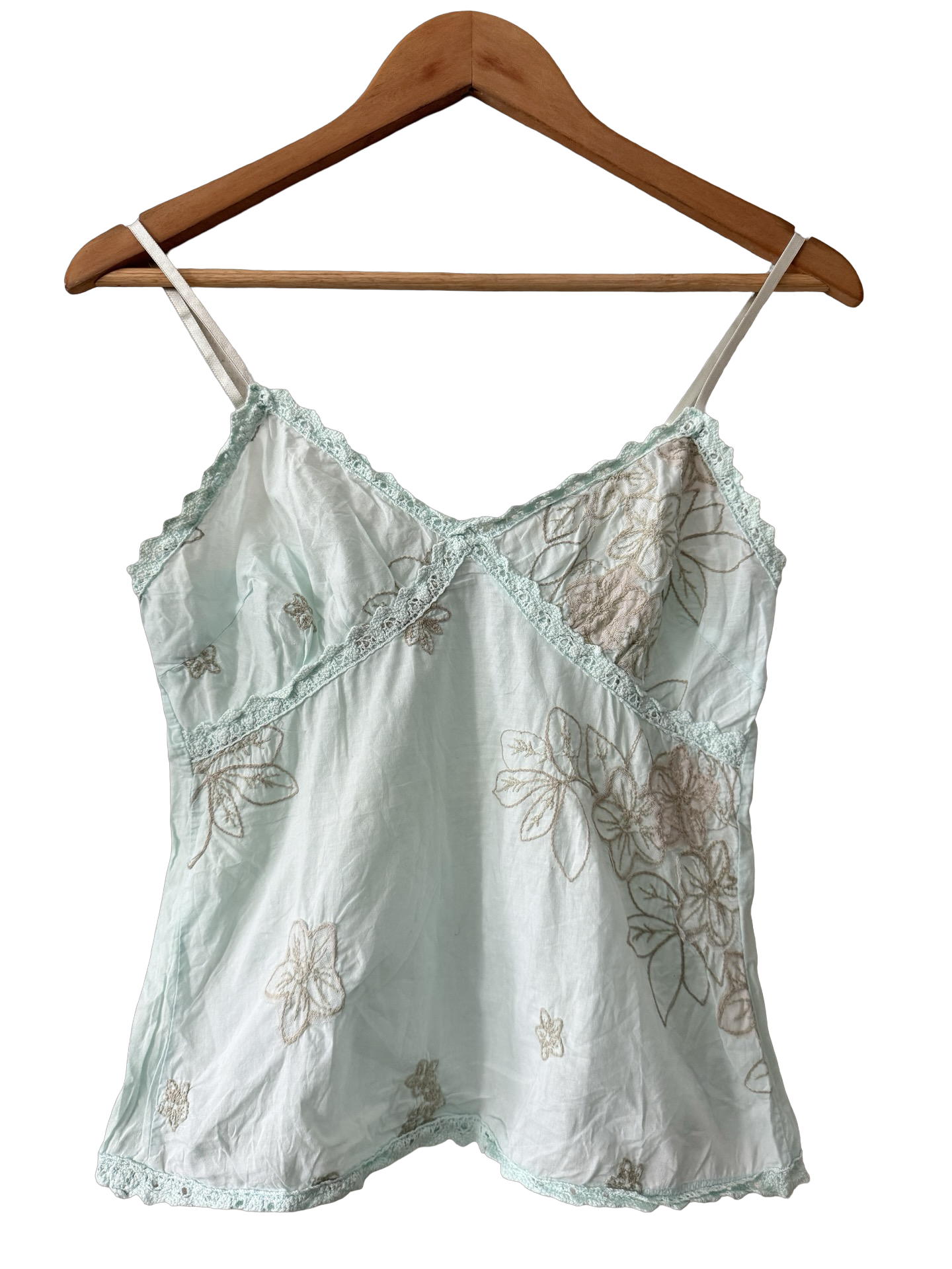 Vintage Y2K French Keepsake Embroidered Cami (S)