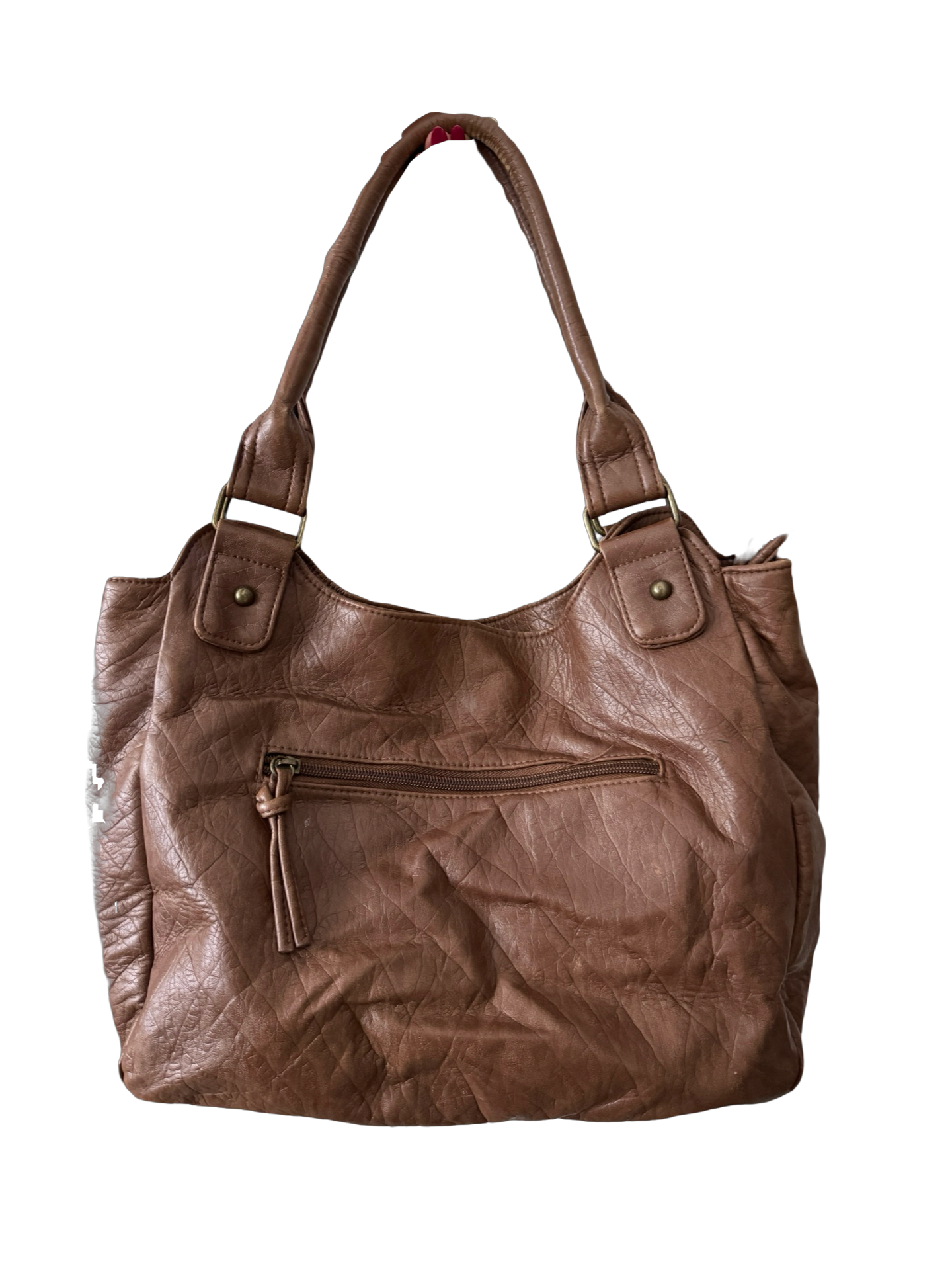 Vintage Y2K Cognac Biker Shoulder Bag