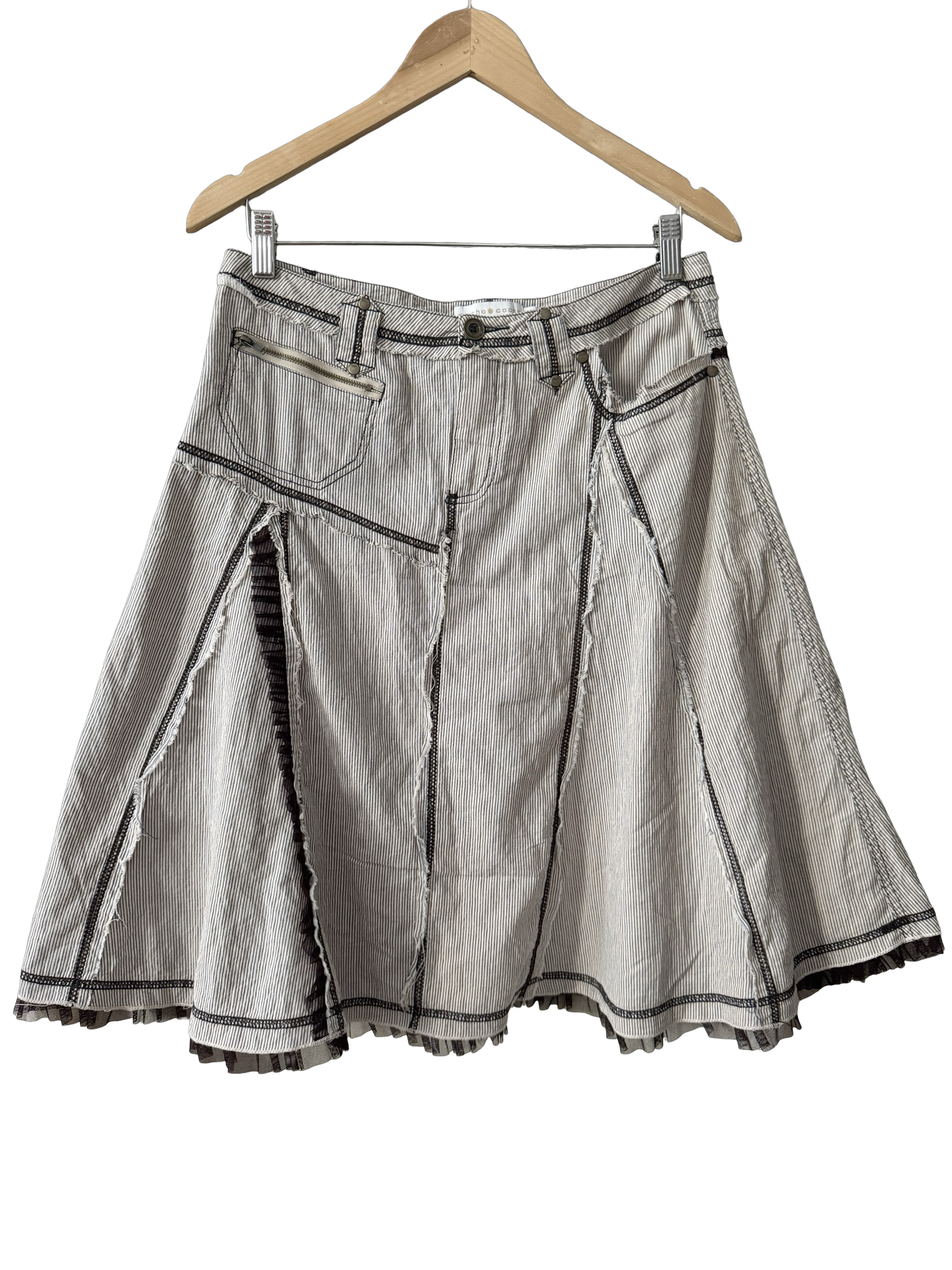 Vintage Y2K French Midnight City Girl Midi Skirt (M)