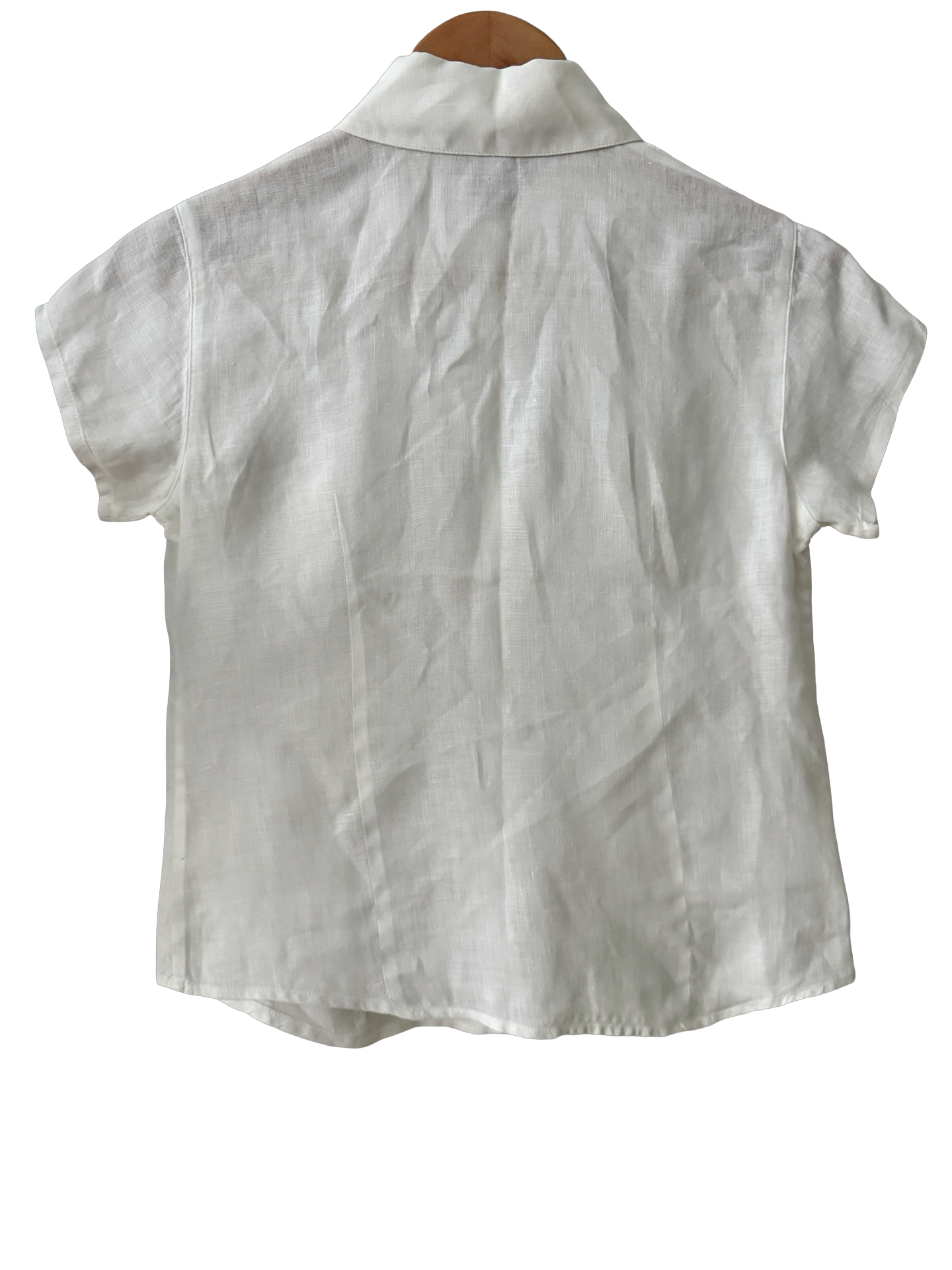Vintage 90s Coastal Linen Button-Up (S-M)