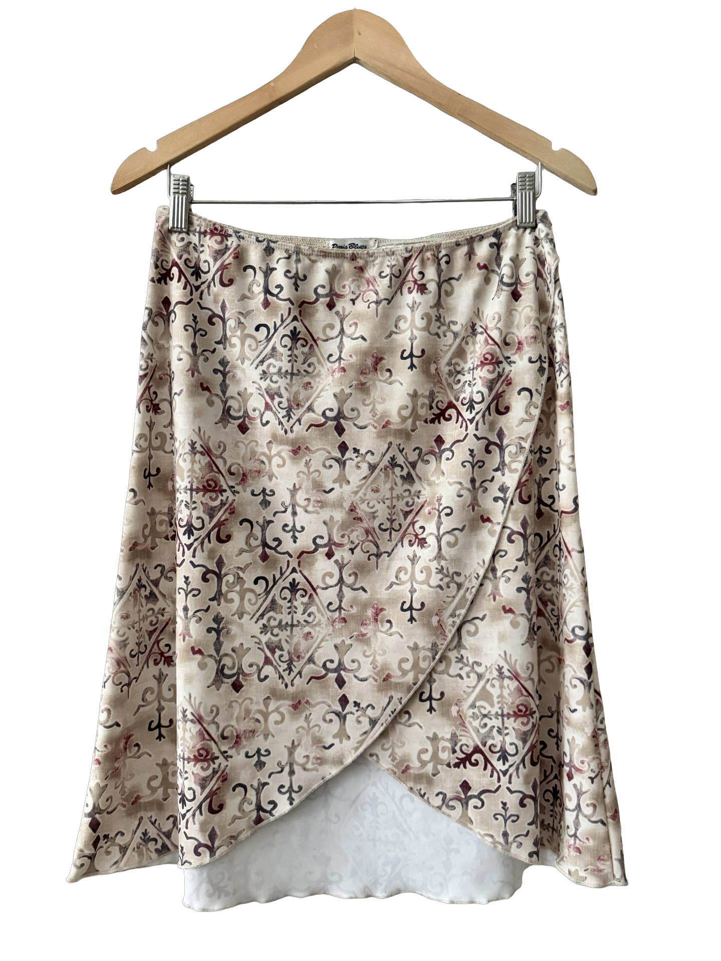 Vintage Y2K Paris Blues Retro Midi Skirt (S/M)