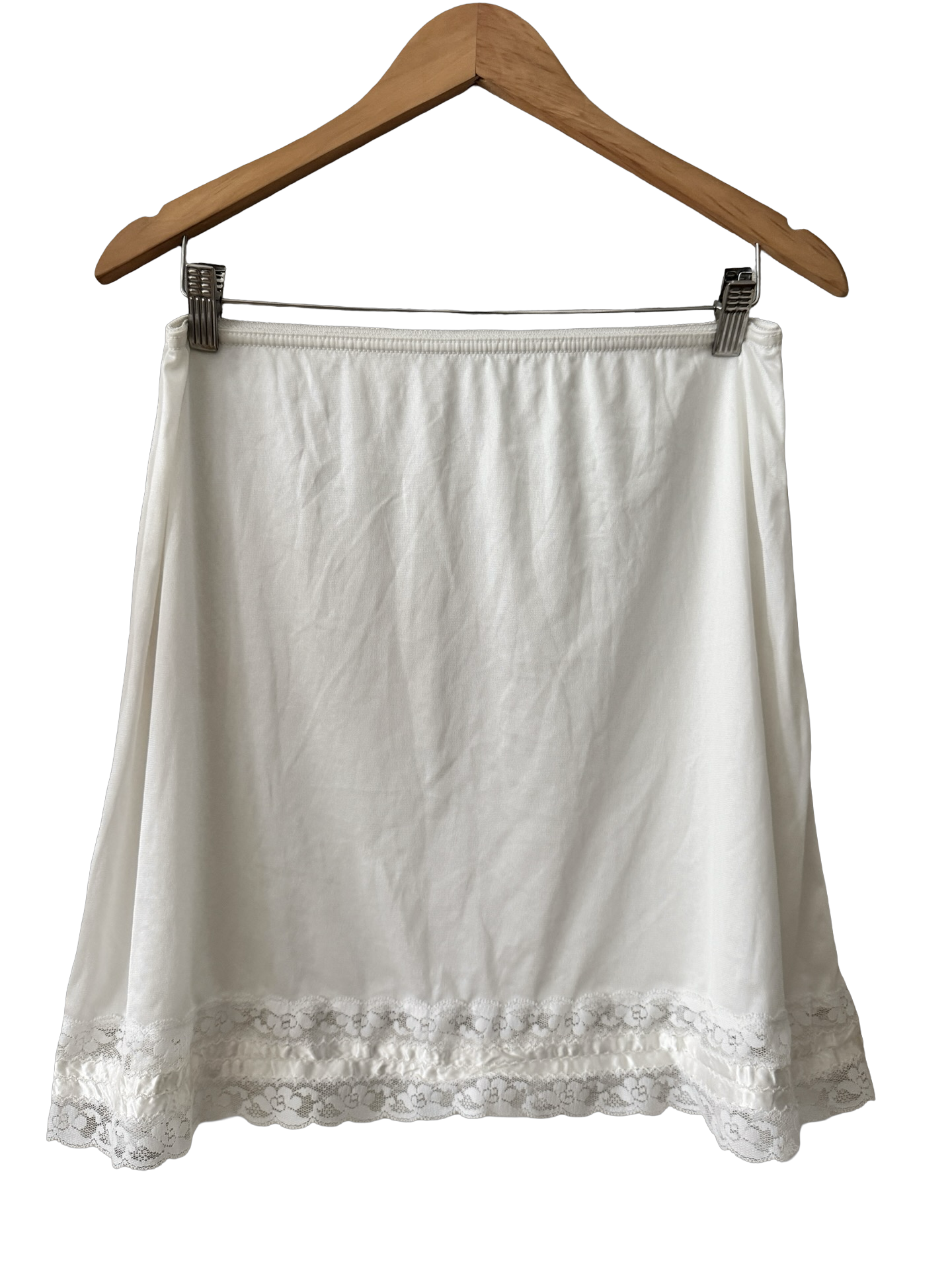 Vintage 90s Angel Lace Slip Skirt (L)