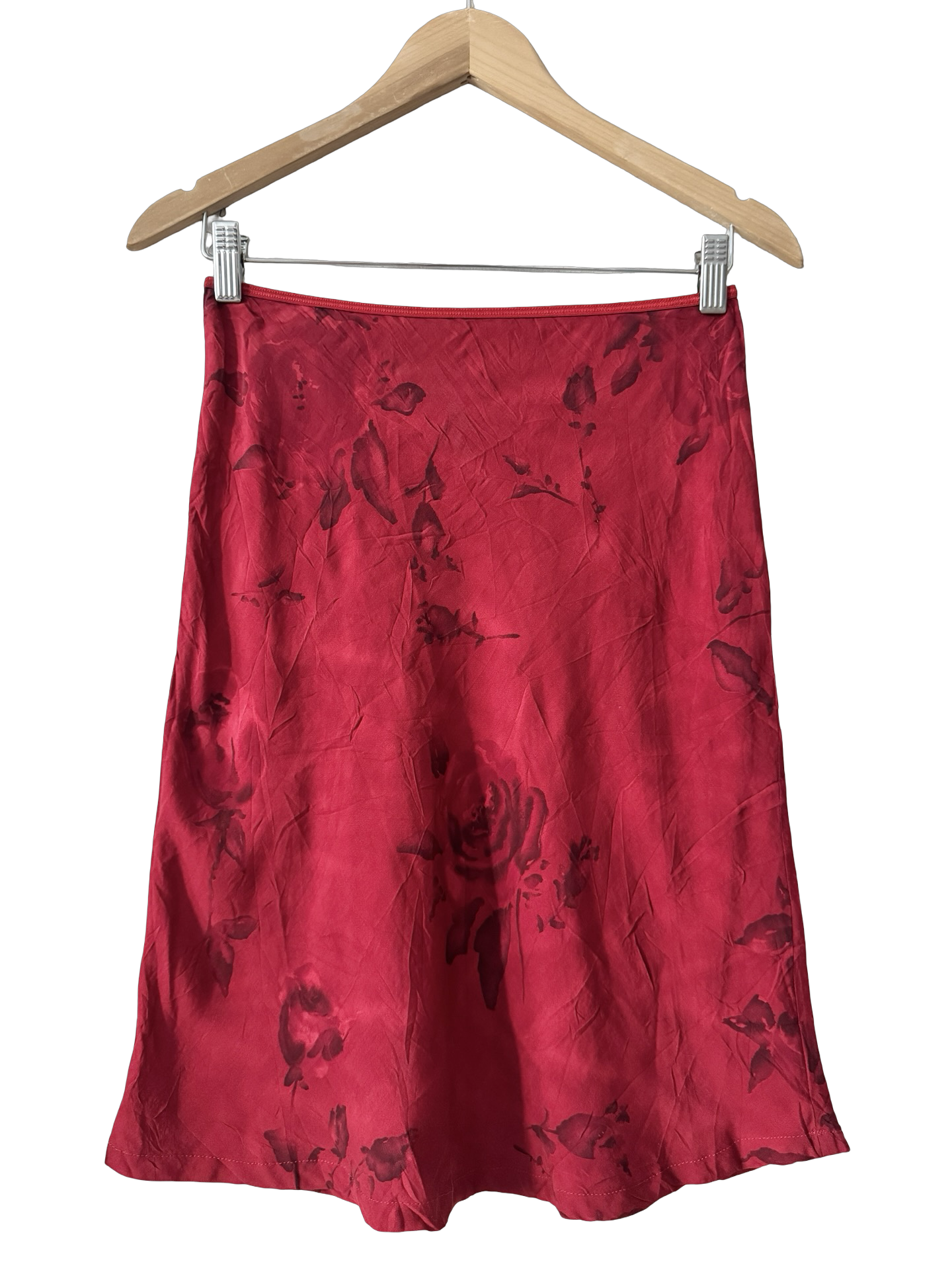 Vintage 90s Cherry Bomb Floral Midi Skirt (XS)