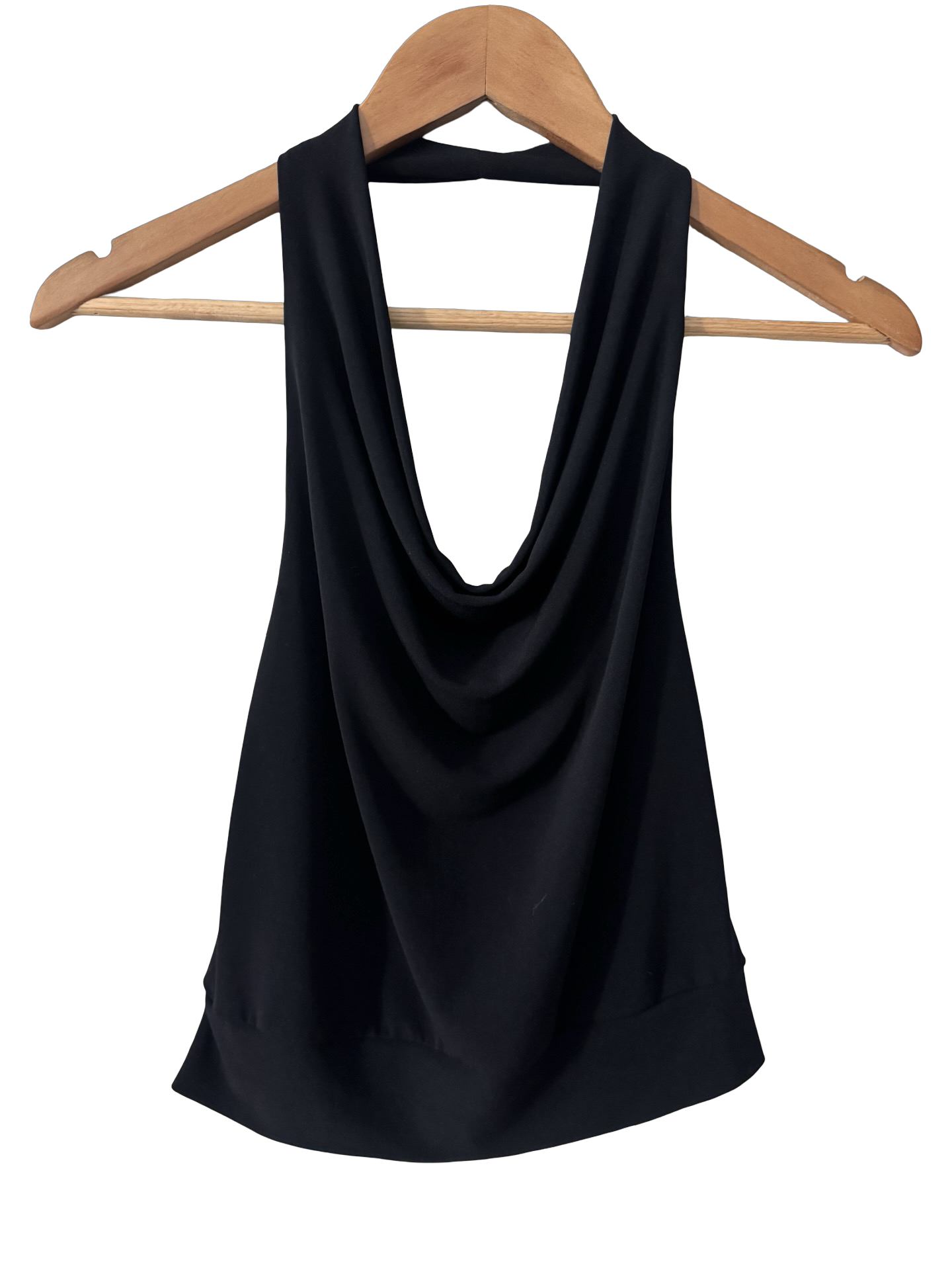 Vintage 90s Midnight Muse Cowl Neck Halter Top (S)