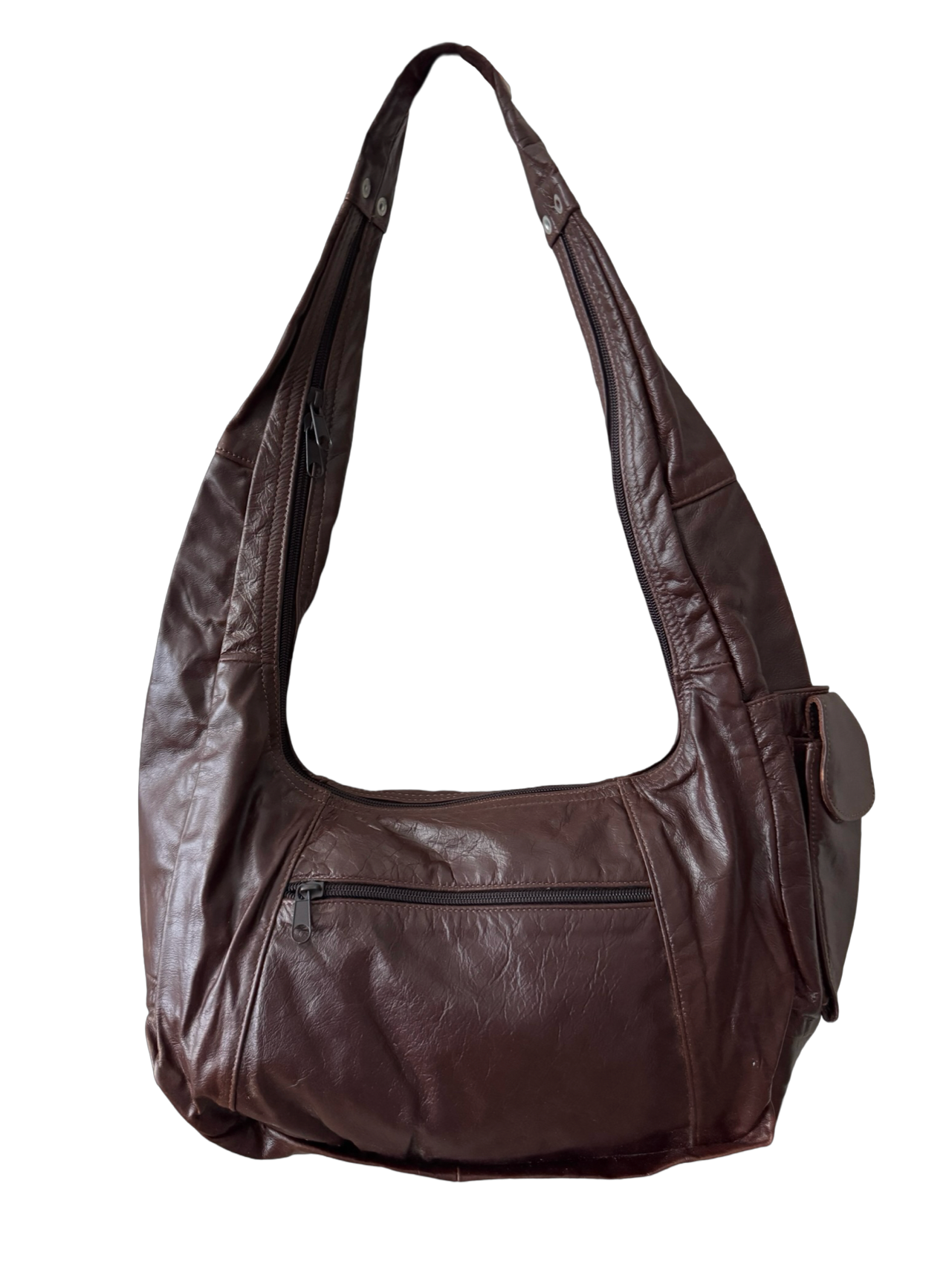Vintage Y2K Espresso Everyday Leather Hobo