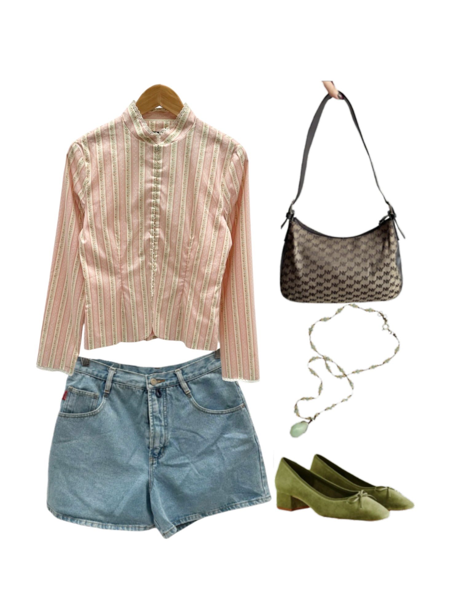 Vintage 90s Dainty Edwardian Cinched Blouse (M)