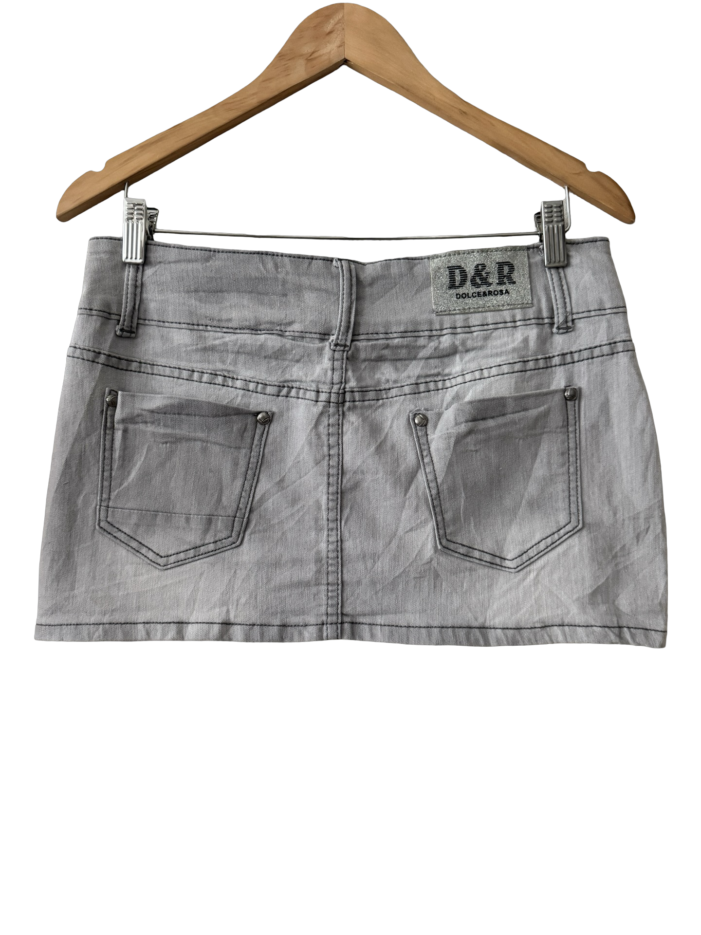Vintage Y2K Dove Gray Micro Mini (M)