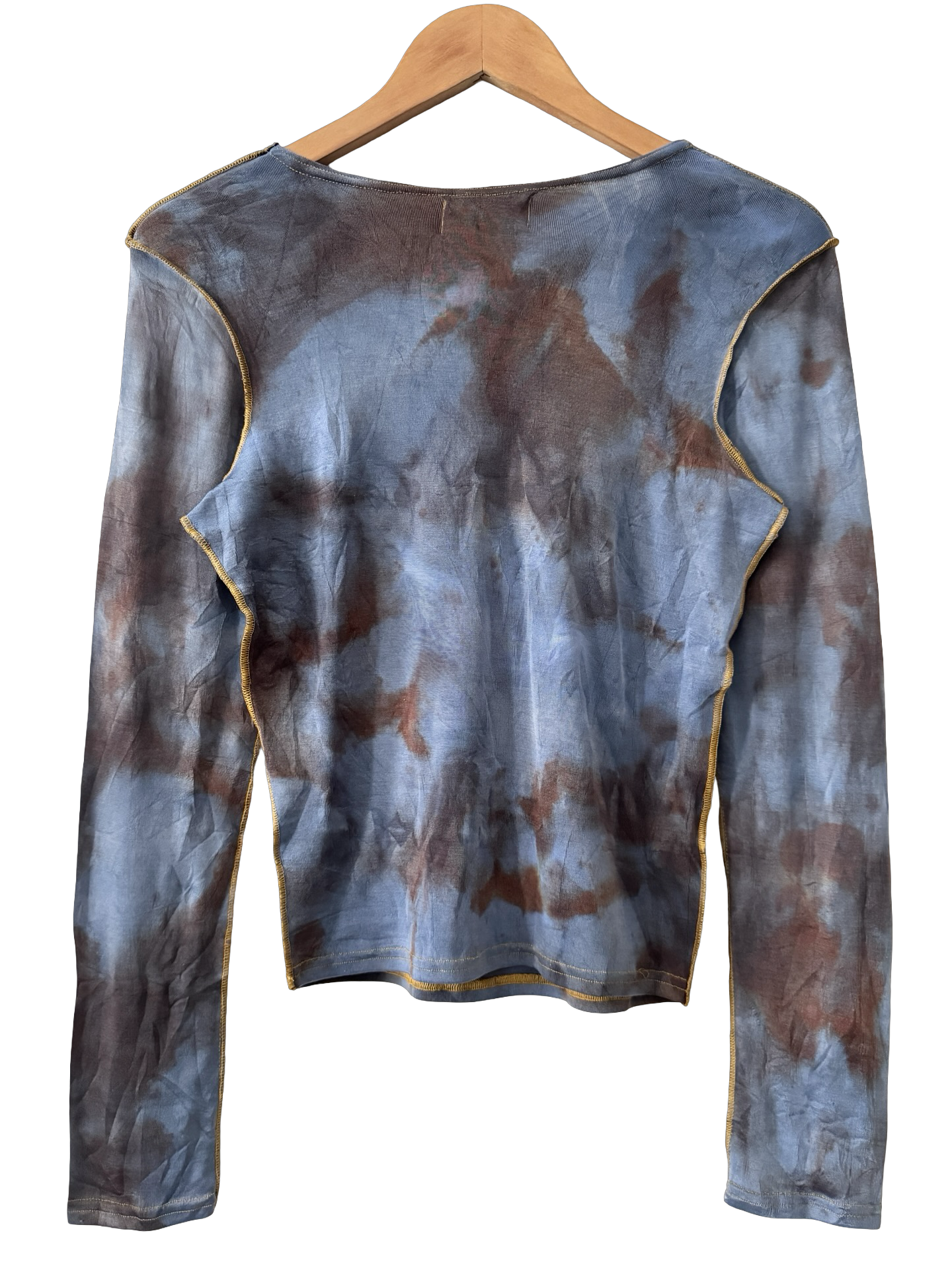 Vintage Y2K Artsy London Exposed Stitch Knit Top (M)