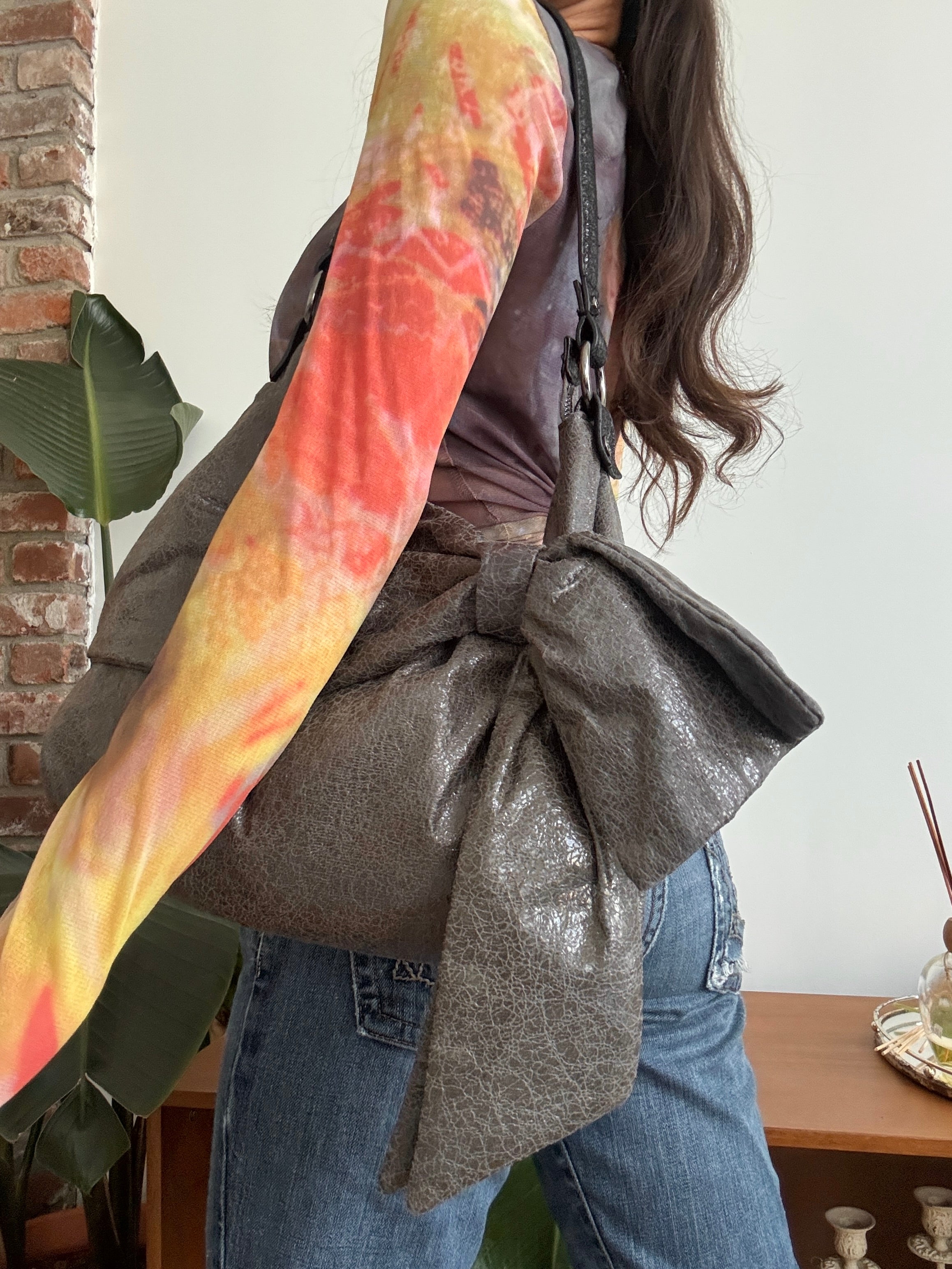 Vintage Coquette Bow Shoulder Bag