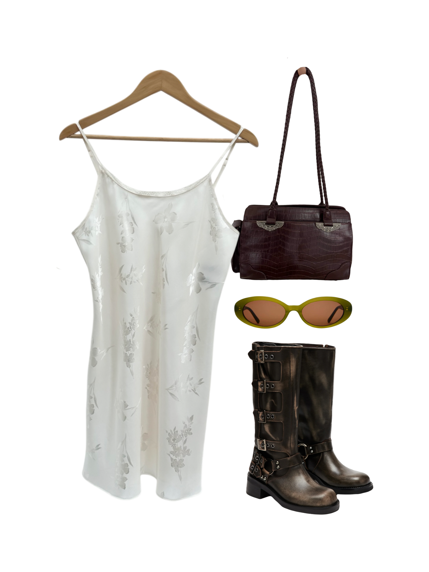 Vintage 90s Embossed Mini Slip (M)