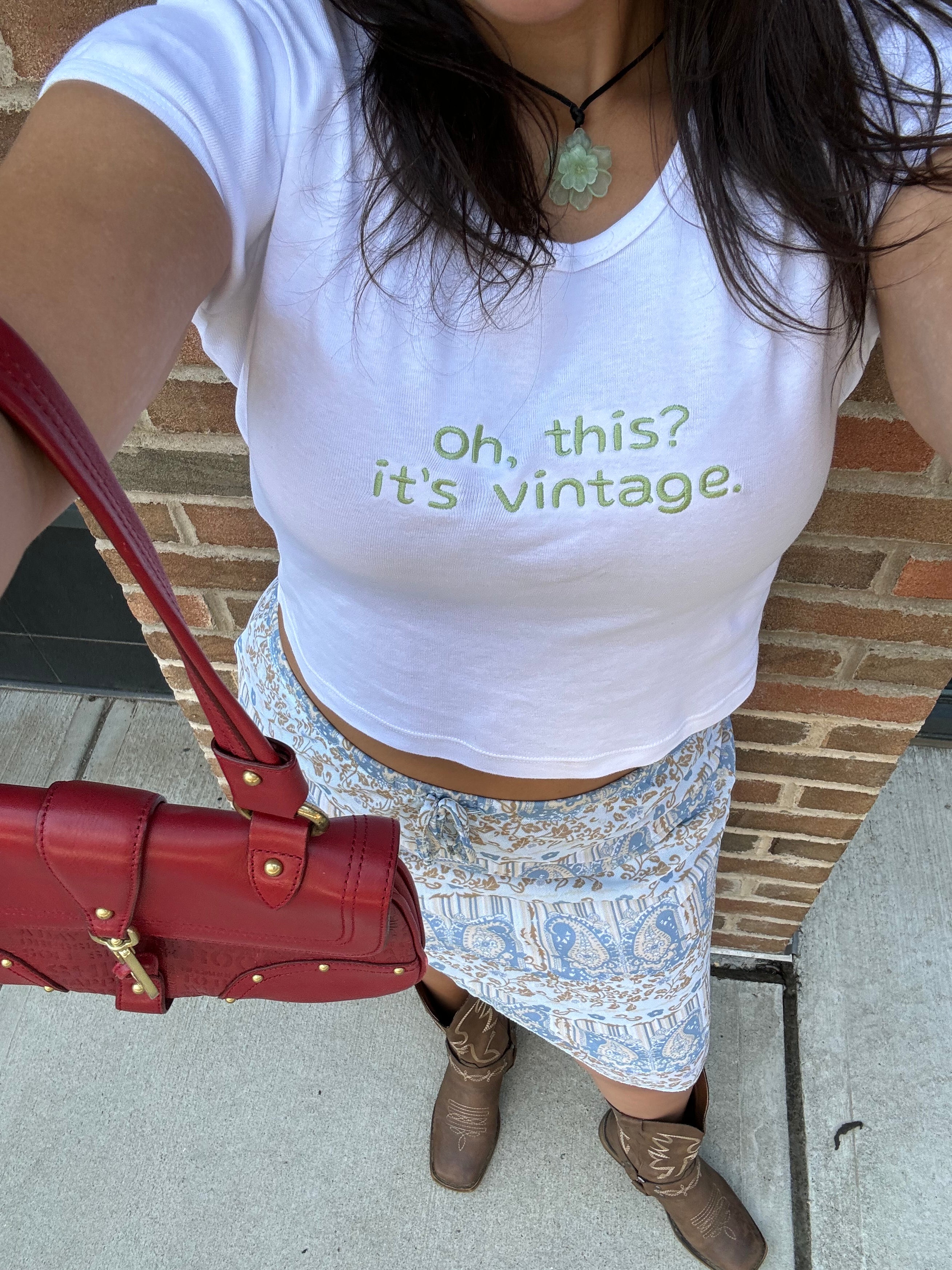 oh, this? it’s vintage Embroidered Baby Tee