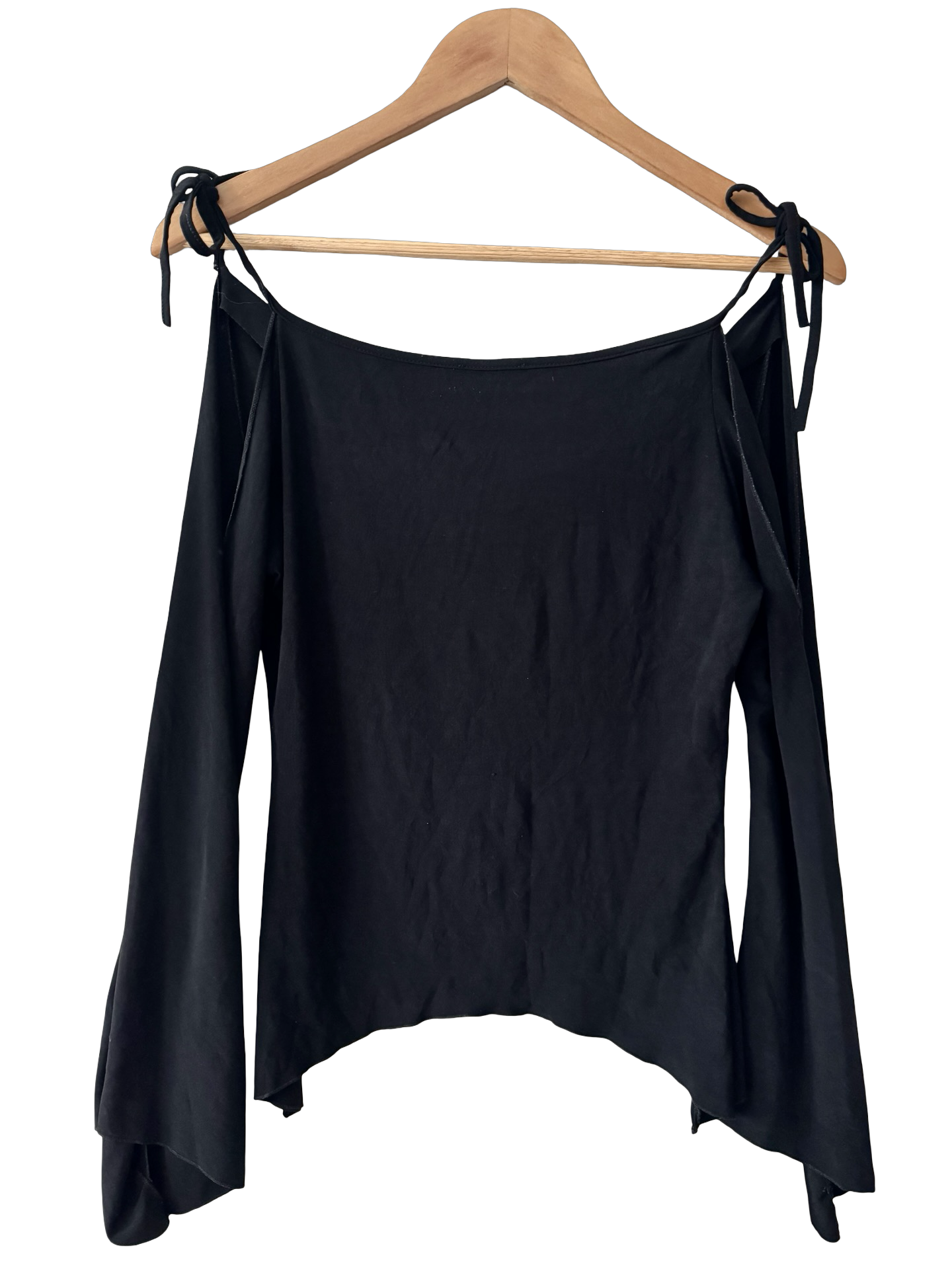 Vintage Y2K Midnight Tie Cowl Top (M)