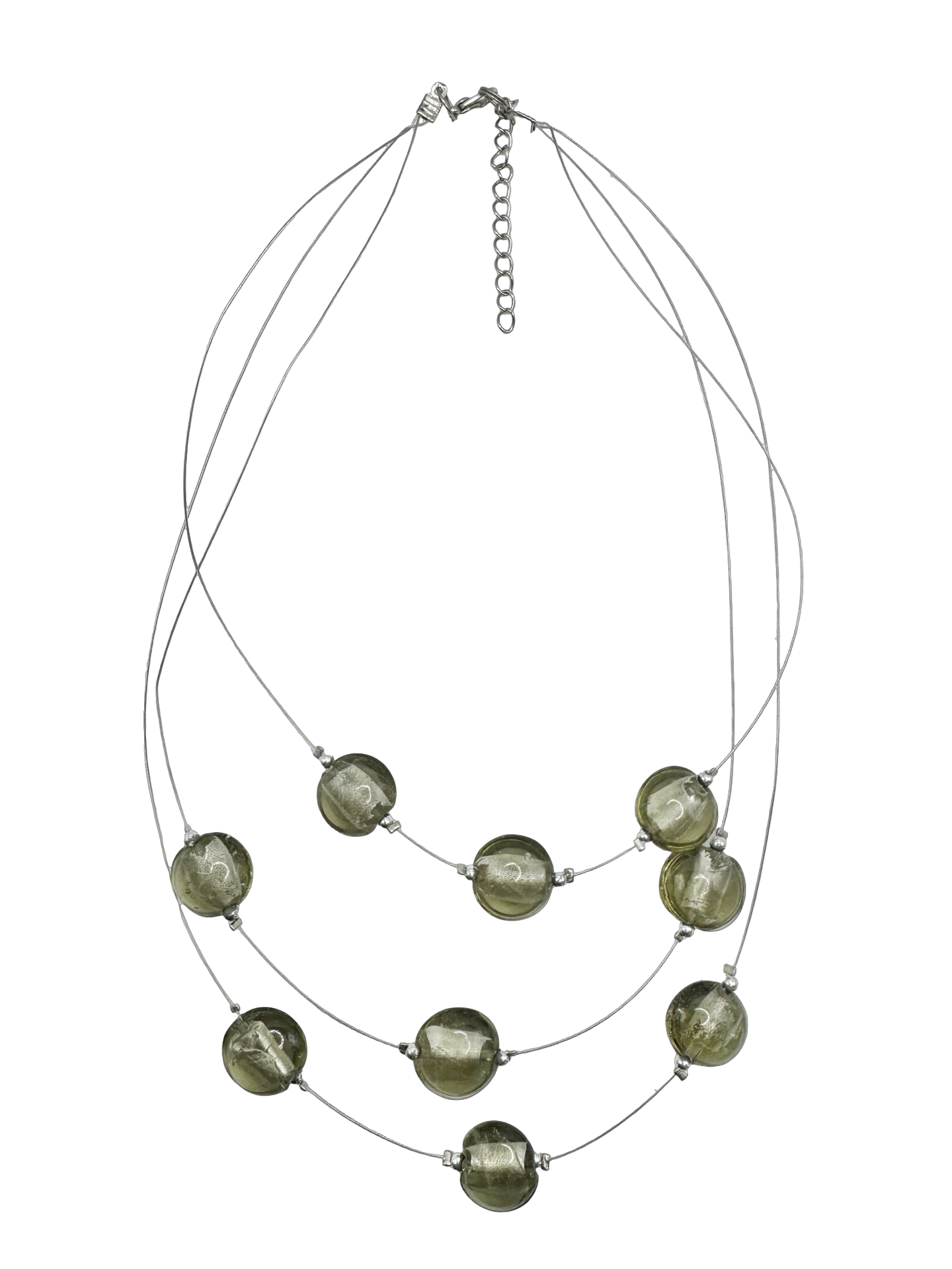 Vintage Y2K Olive Bubble Necklace