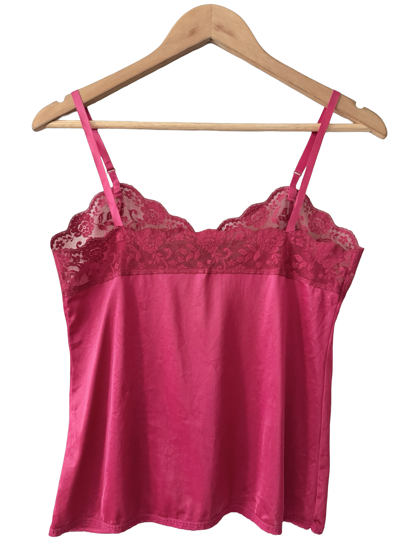 Vintage 60s Raspberry Dainty Lace Cami (S)