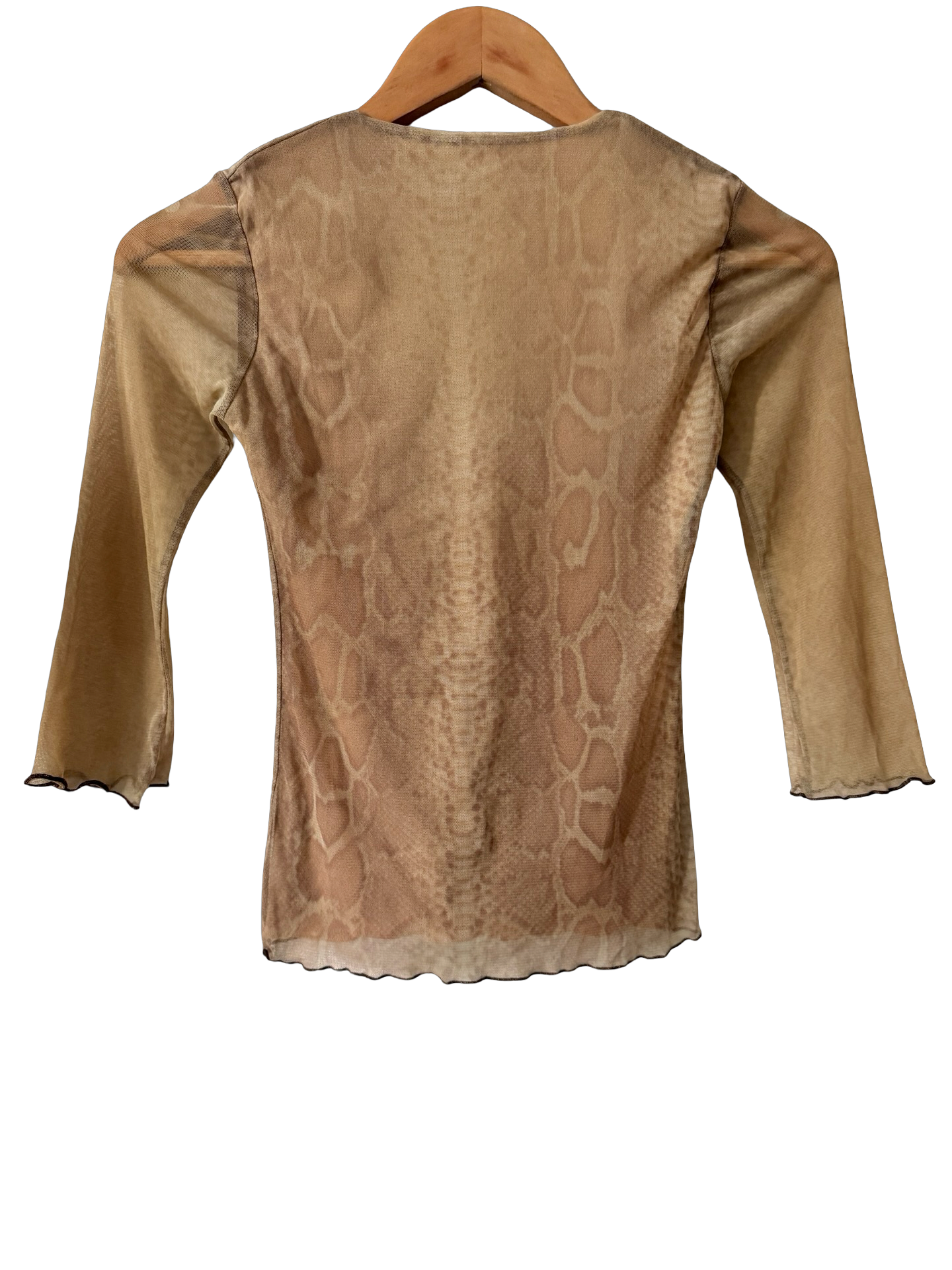 Vintage Y2K Desert Serpent Mesh Top (XS)