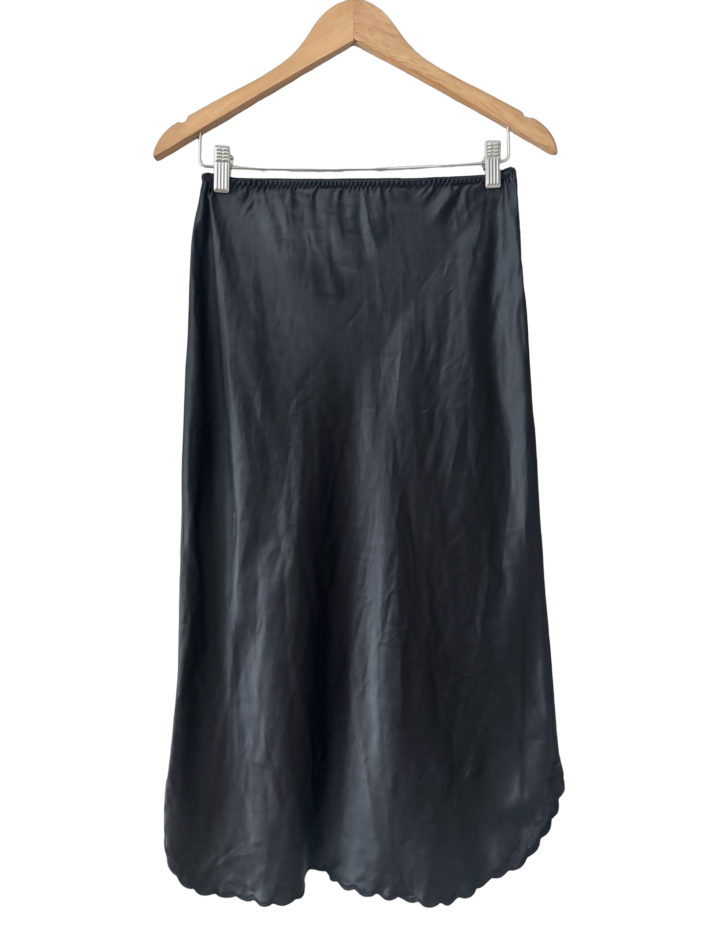Vintage 90s Dior Black Swan Slip Skirt (S)