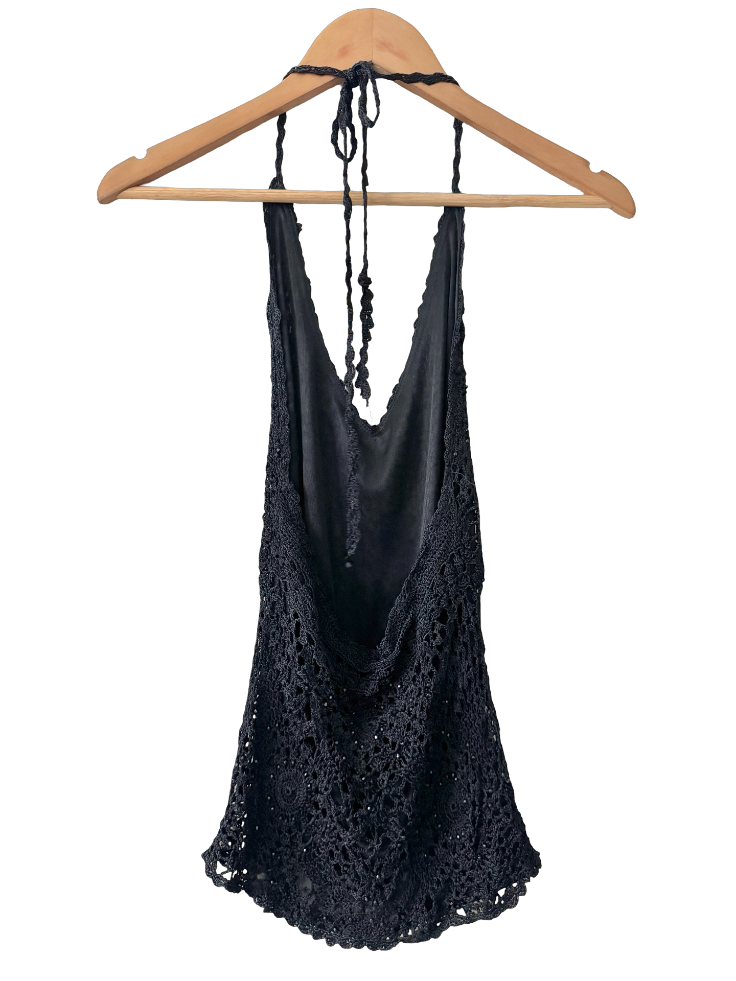 Vintage Y2K Ibiza Crochet Halter (S)