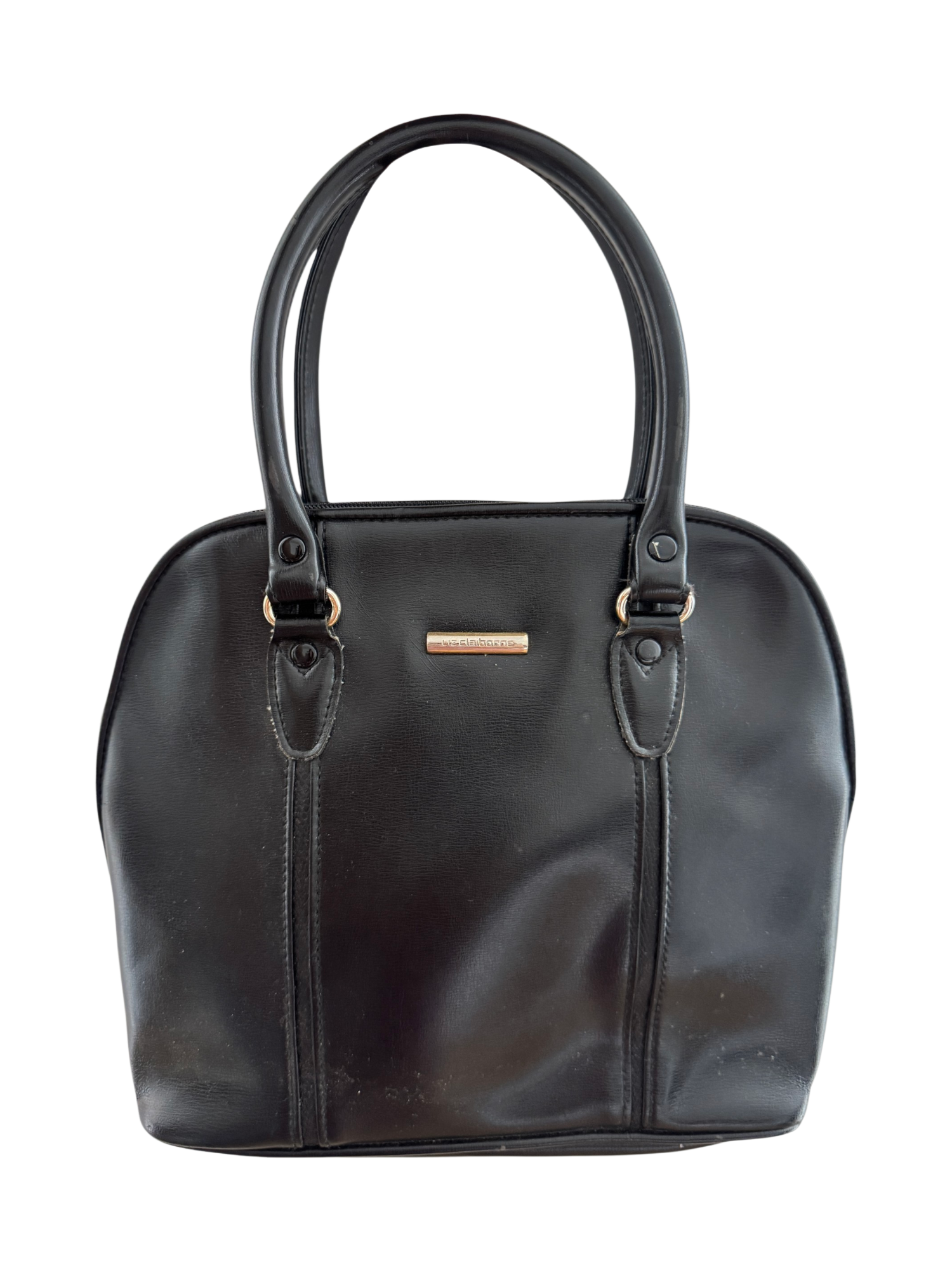 Vintage 90s Liz Claiborne Minimal Black Shoulder Bag