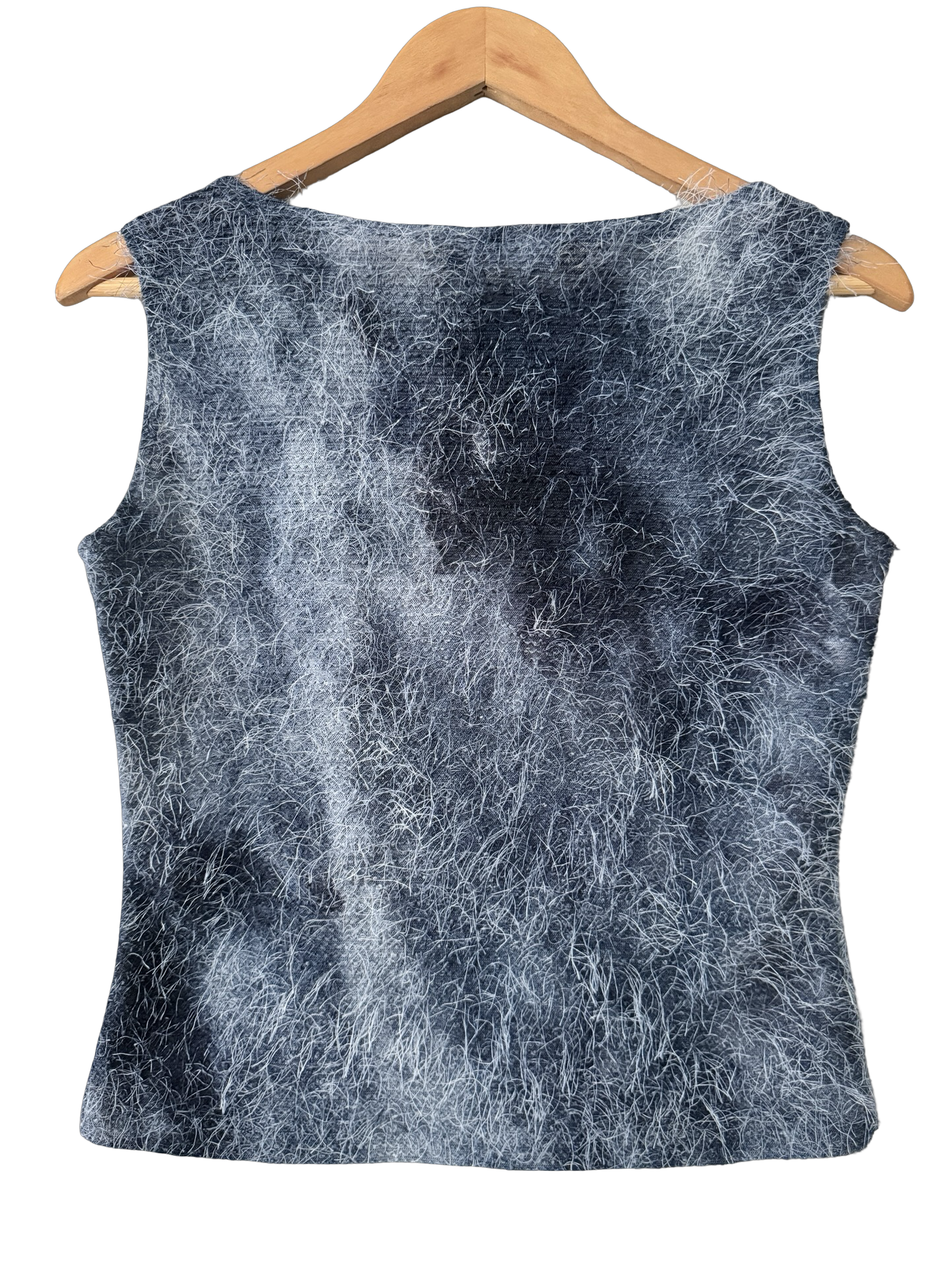 Vintage 90s Necessitee Charcoal Eyelash Knit Tank (M/L)
