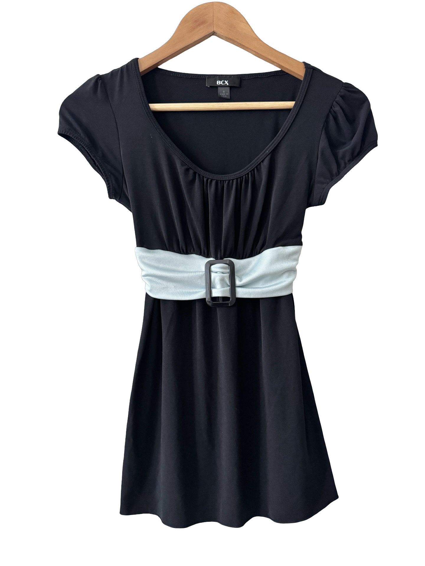 Vintage Y2K Belted Babydoll Tie Top (S/M)