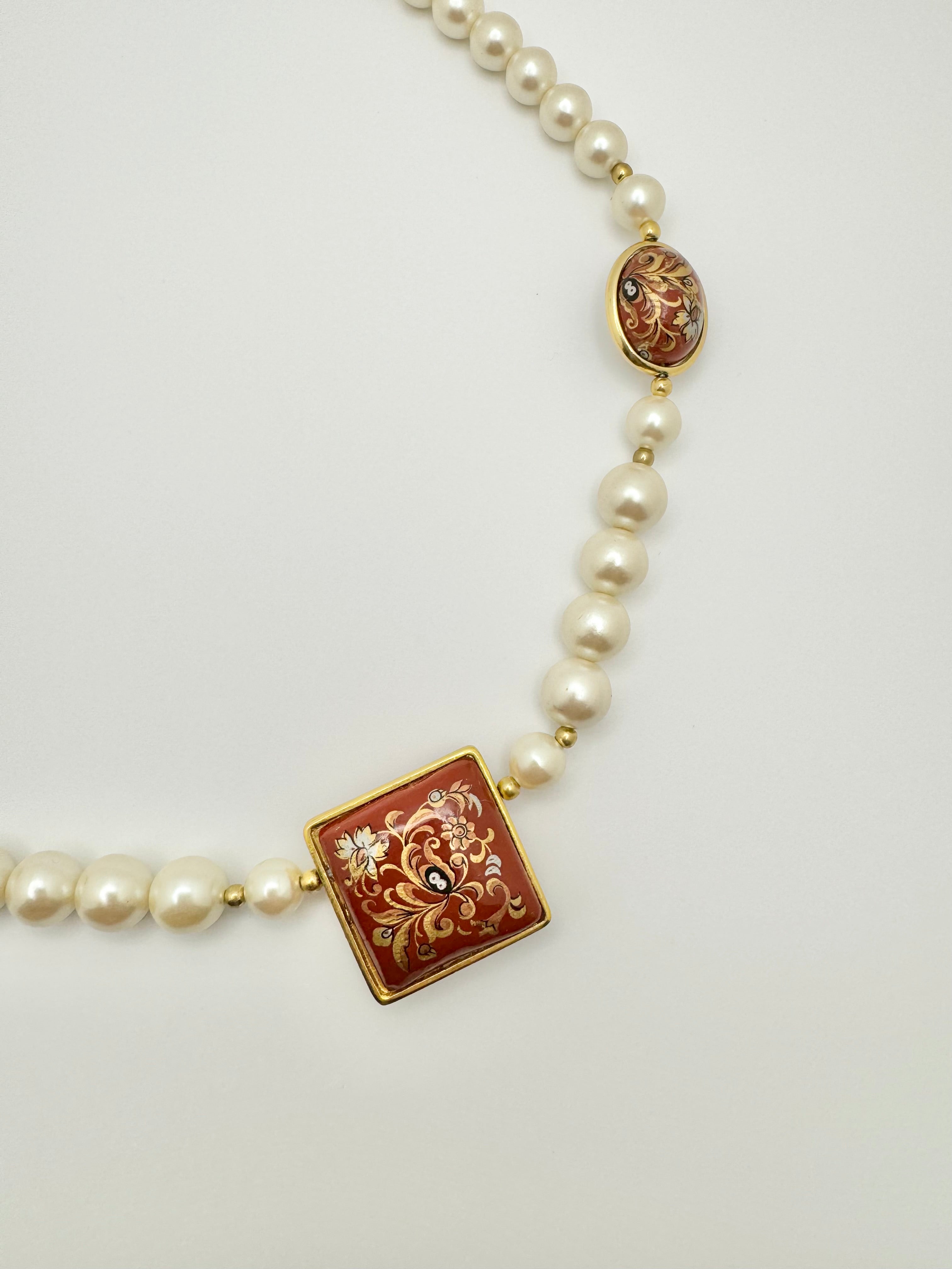 Dainty Statement Pearl Japanese Necklace