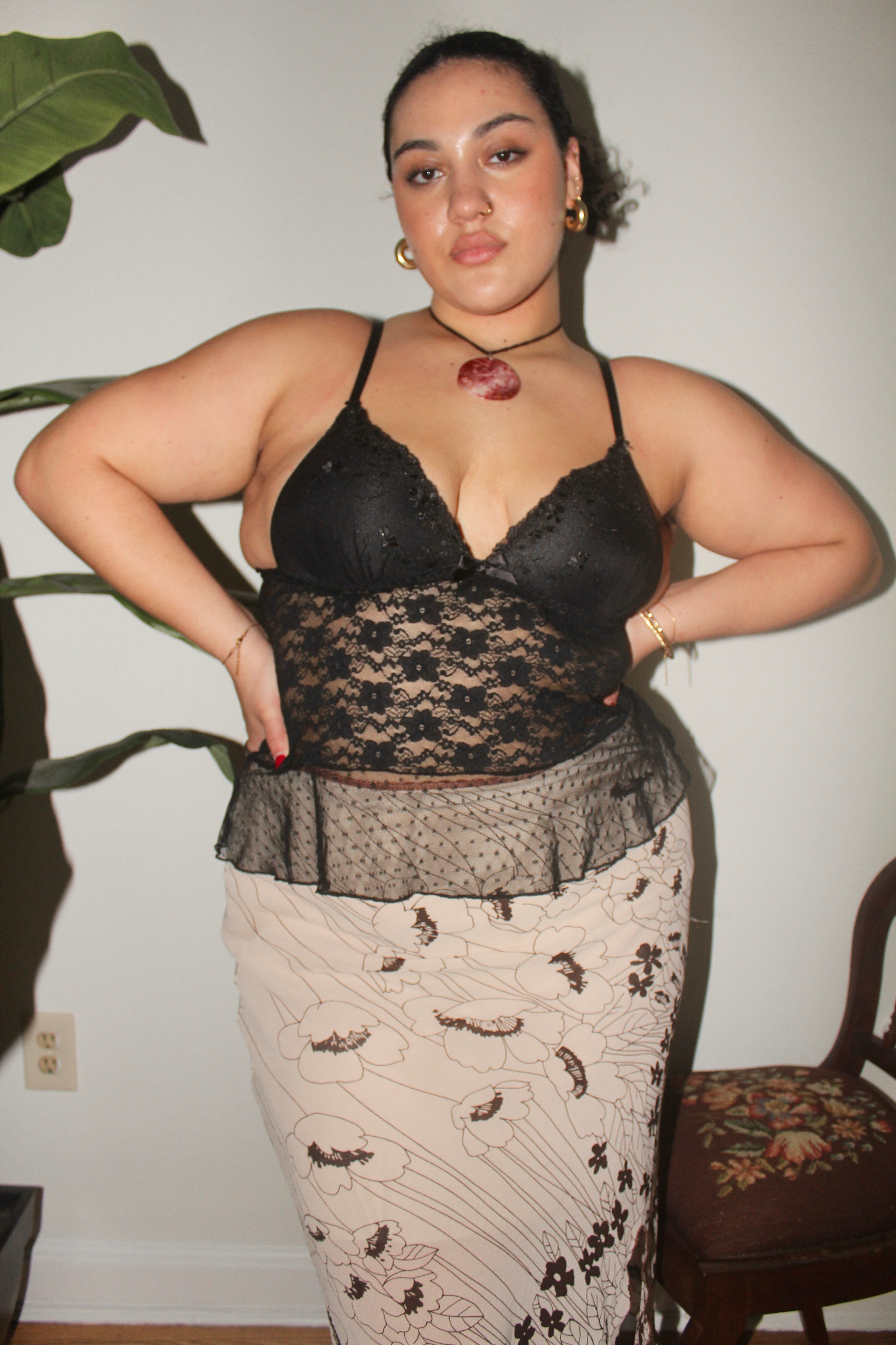 Vintage 90s Lace Bustier Camisole (L)