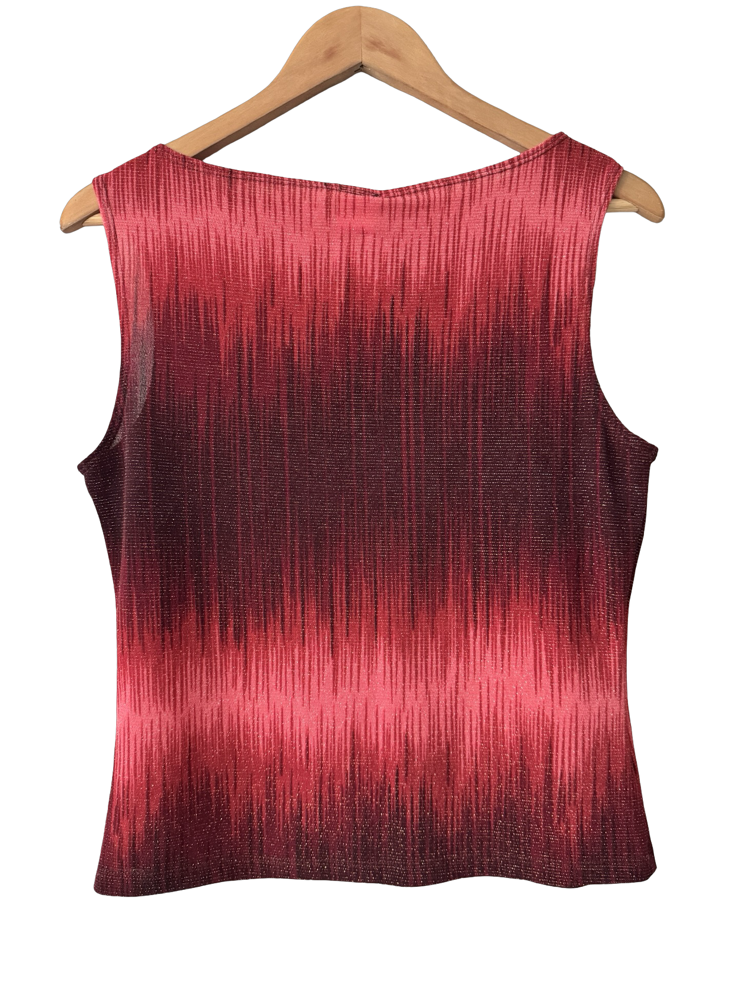 Vintage 90s Crimson Shimmer Knit Tank (M/L)