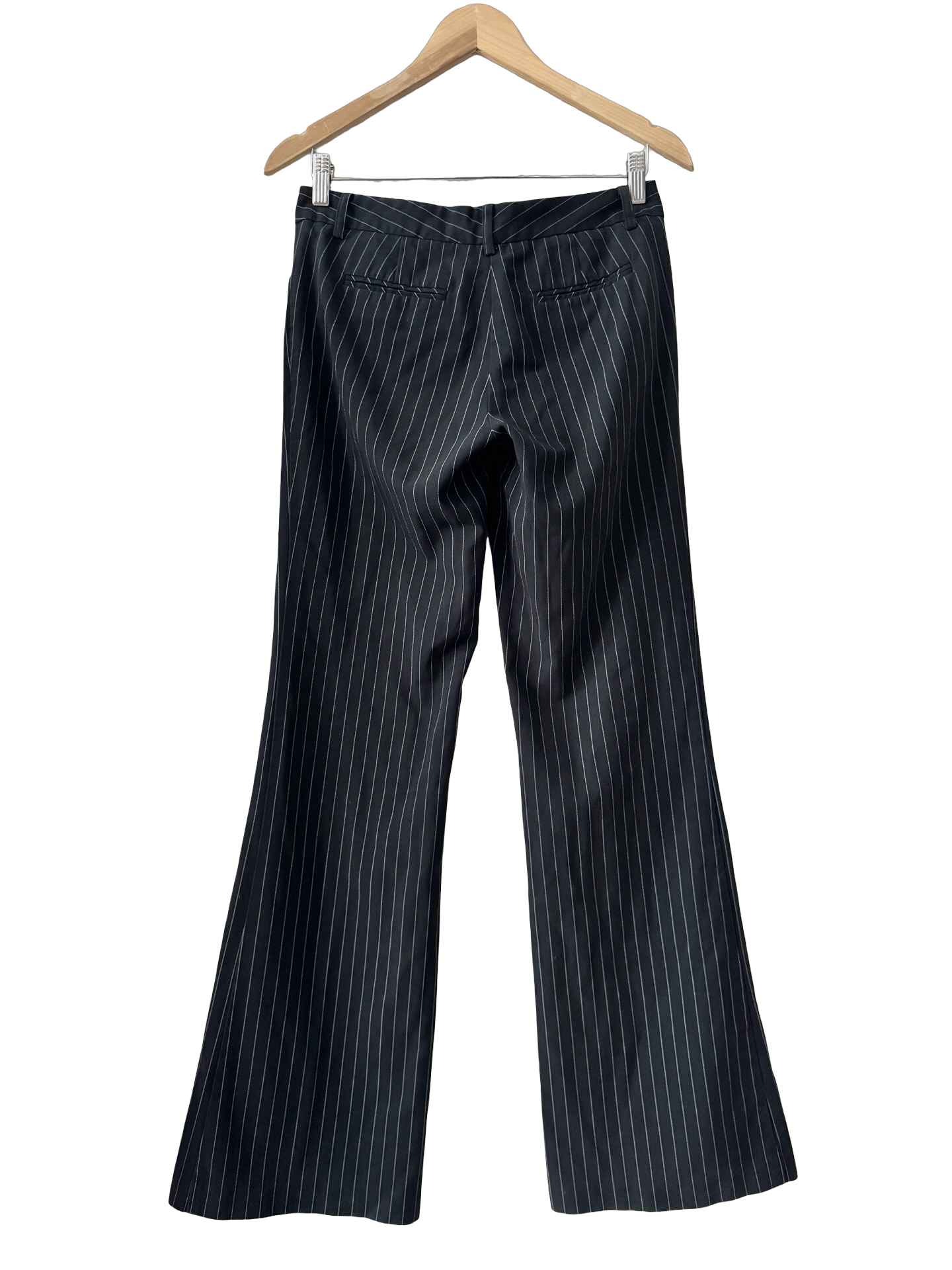 Vintage Y2K Star City Pinstriped Low Rise Trousers (S)
