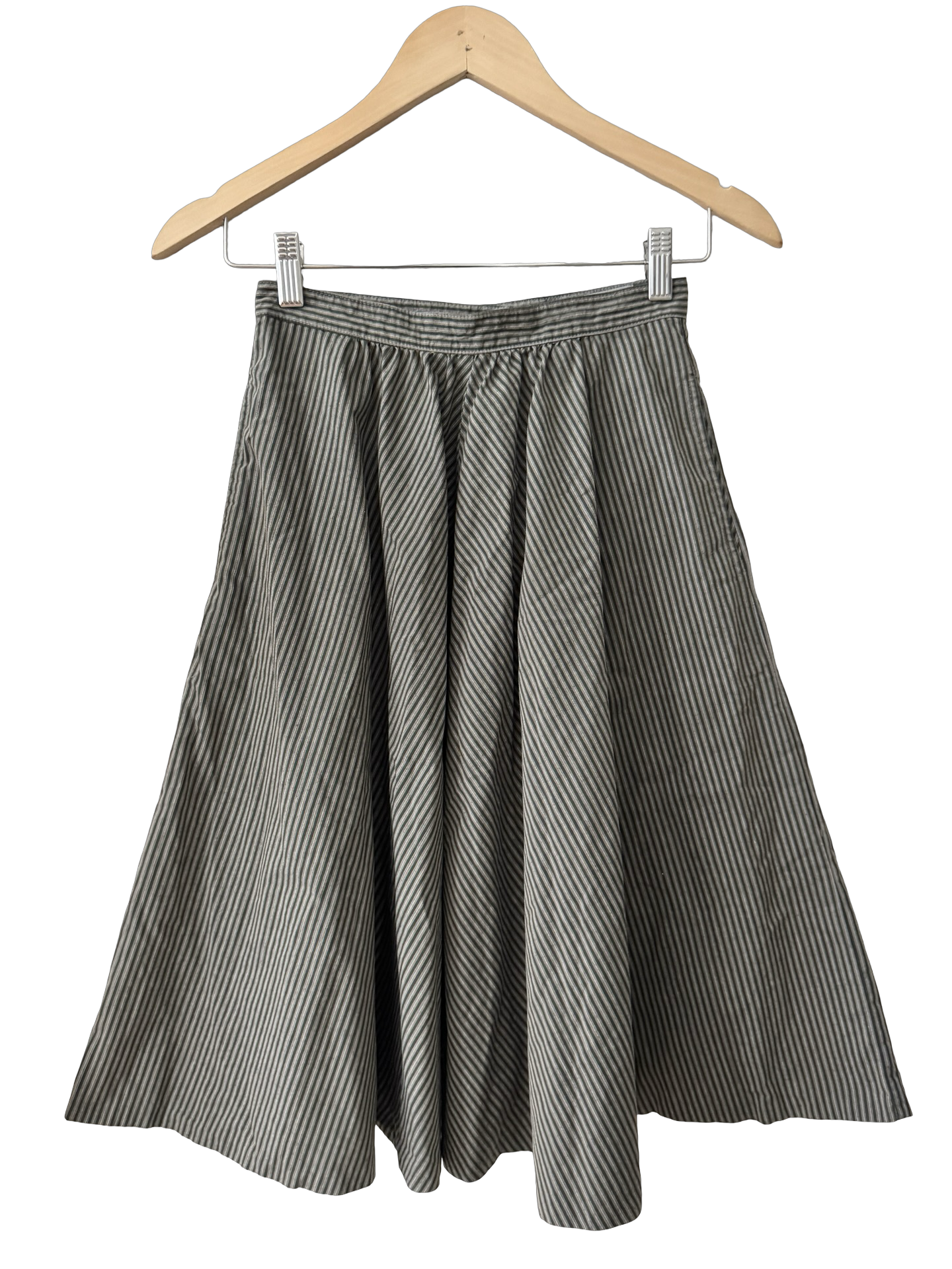 Vintage 90s Cotton Prarie Midi Skirt (XS)