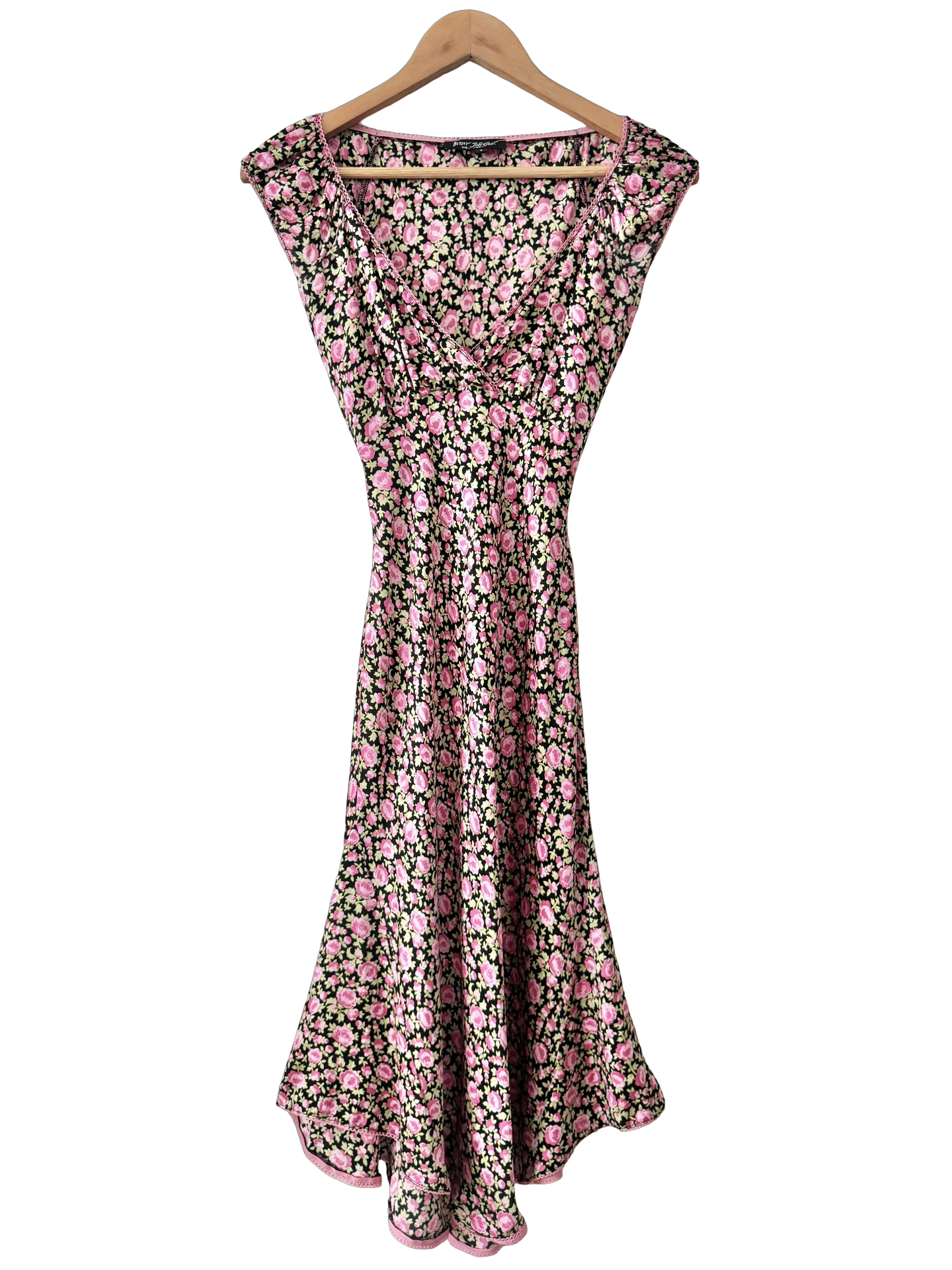 Vintage 90s Betsey Johnson Bias Tie Slip Dress (S)