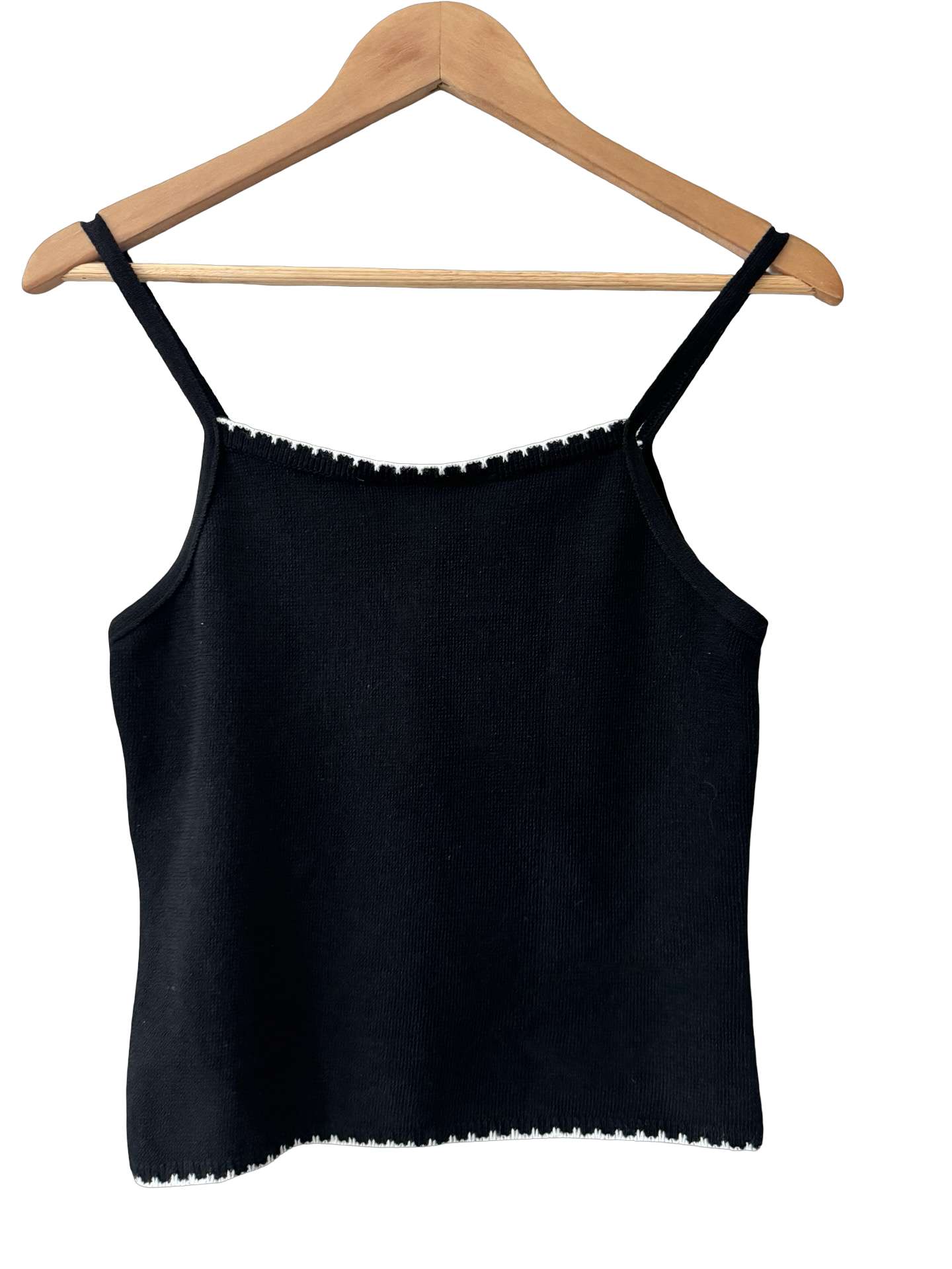 Vintage Y2K Contrast Stitch Knit Cami (S)