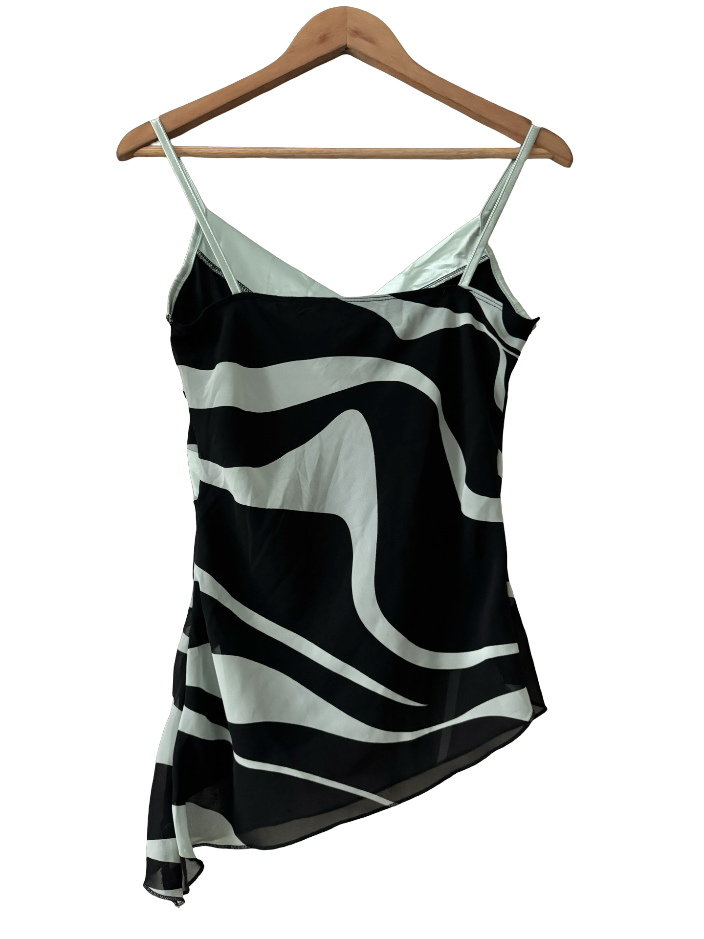 Vintage Y2K Seafoam After Dark Asymmetrical Top (M)
