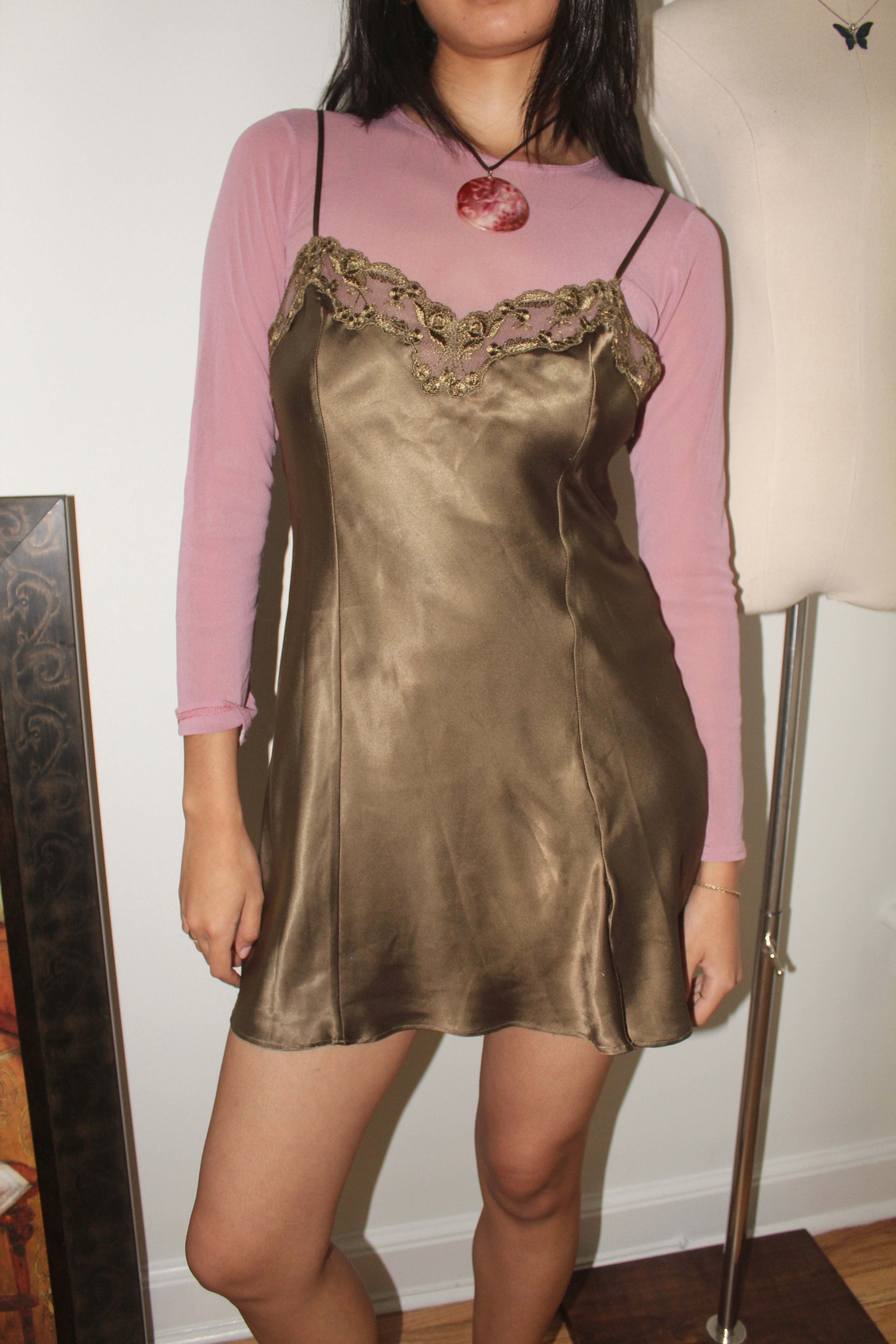 Vintage 90s Parisian Sheer Mesh Long Sleeve (S)