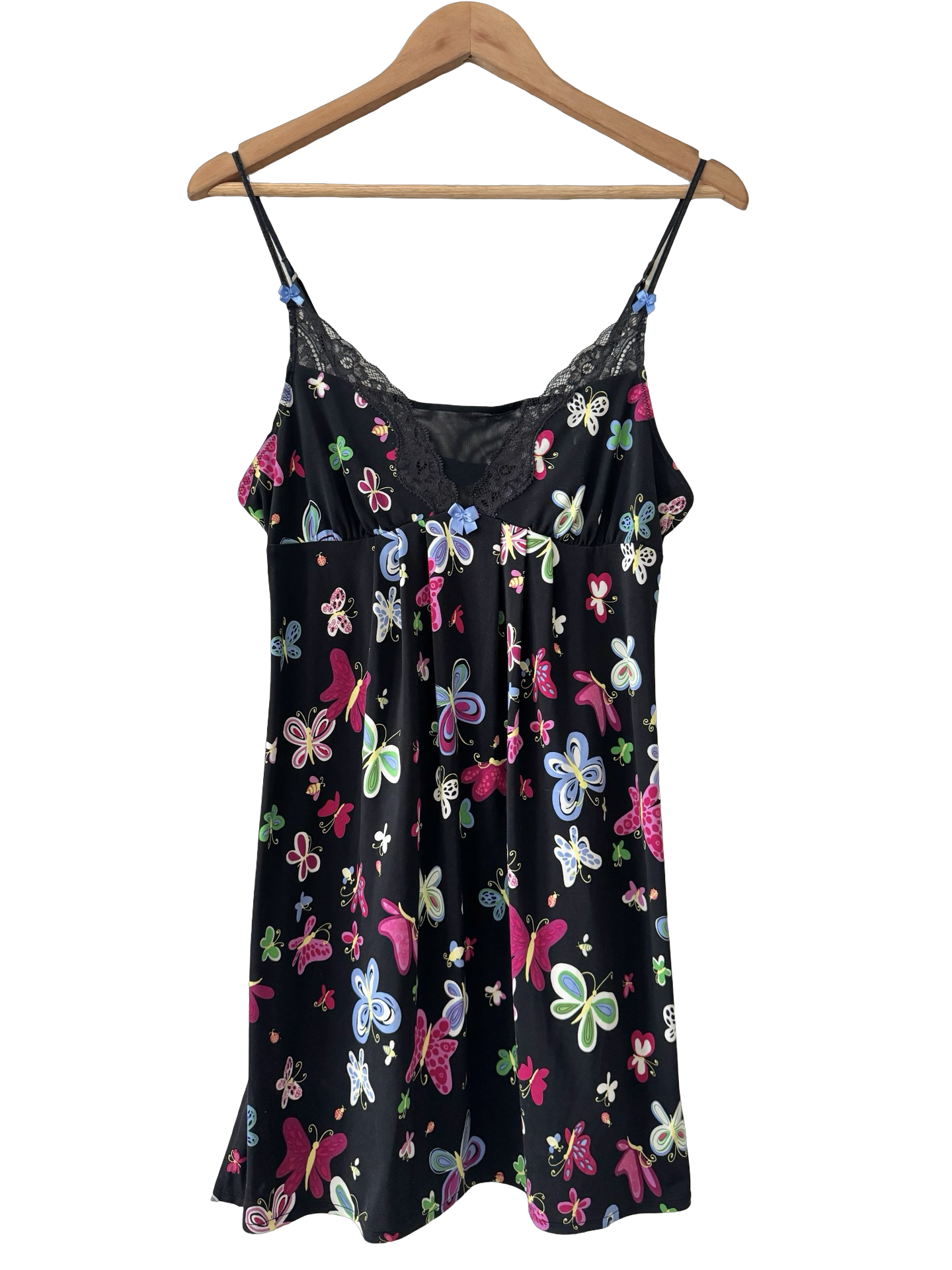 Vintage Y2K Betsey Johnson Butterfly Kisses Slip Dress (S/M)