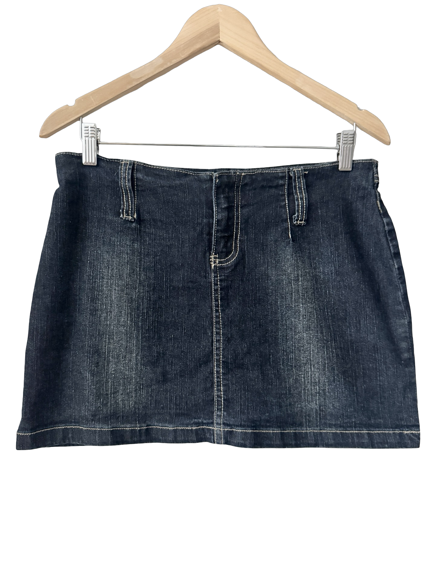 Vintage Y2K Rave Jeans Mini Skirt (M)