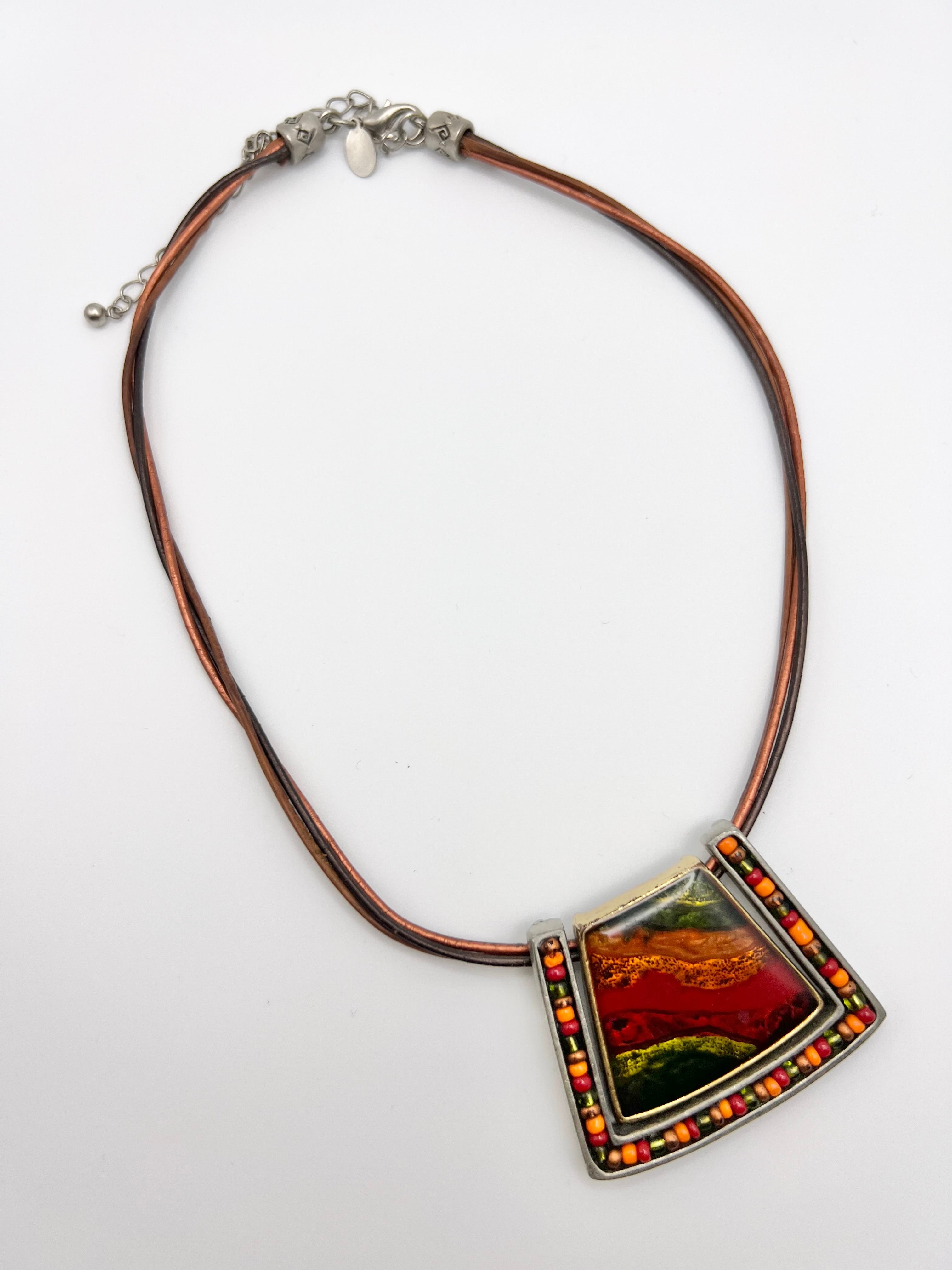 Retro Abstract Pendant Necklace